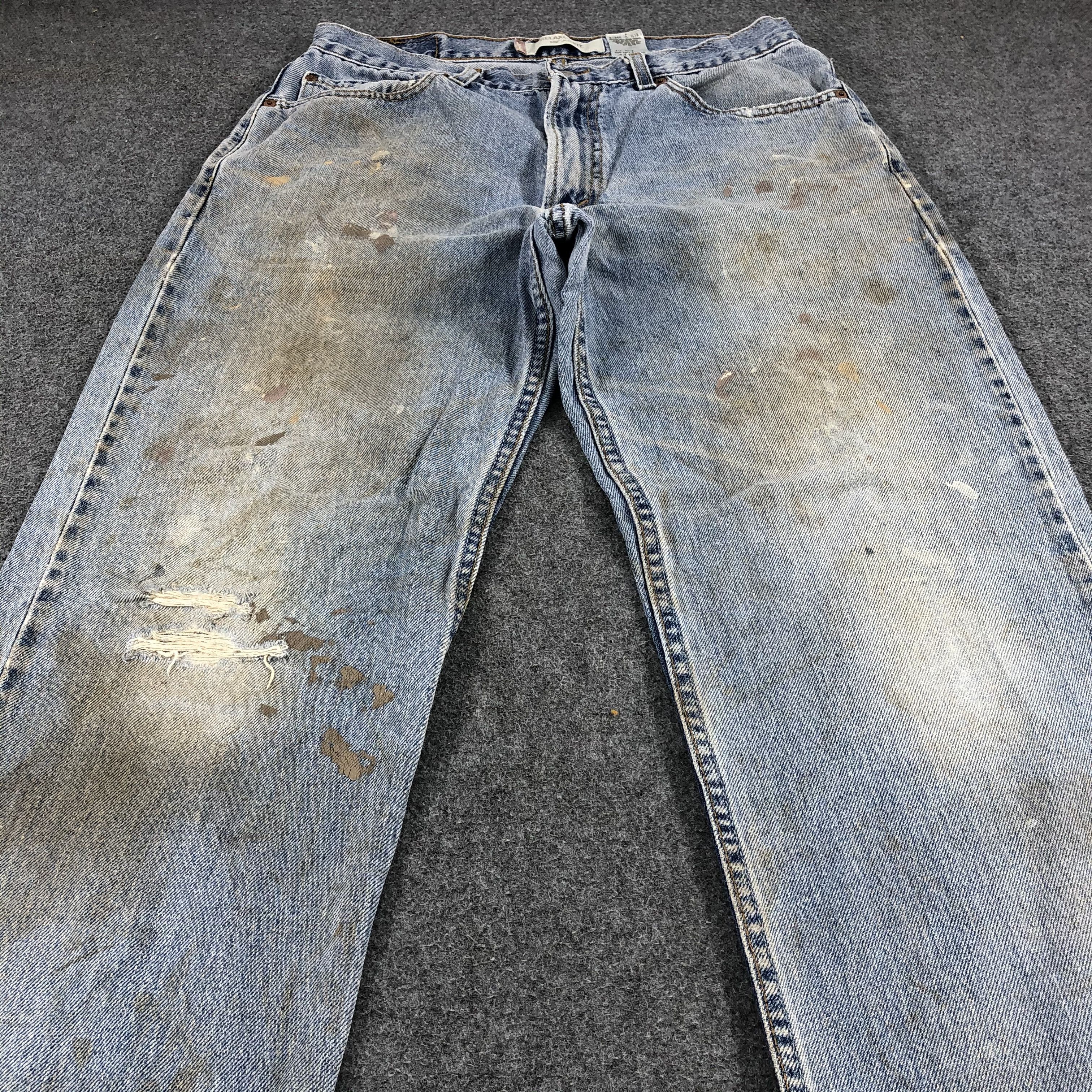 Levi's × Vintage Vintage Dirty Light Wash Levis 550 Jeans-JM1032 Size US 33 - 3 Thumbnail