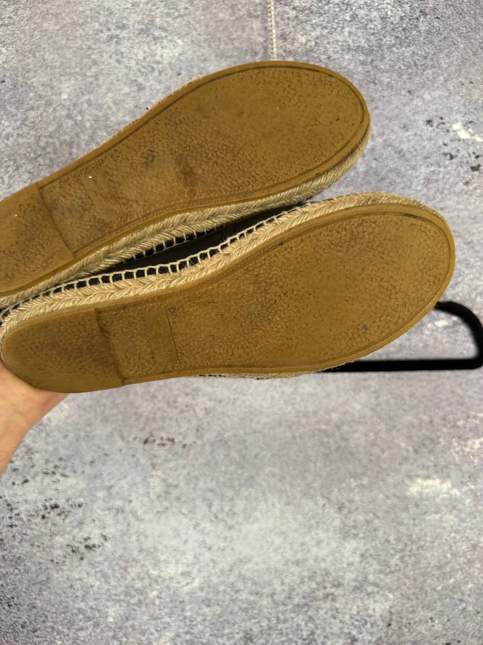 Saint Laurent Paris YSL Black Yves Saint Laurent Monogram Espadrille 37 sz Size US 7 / IT 37 - 7 Thumbnail