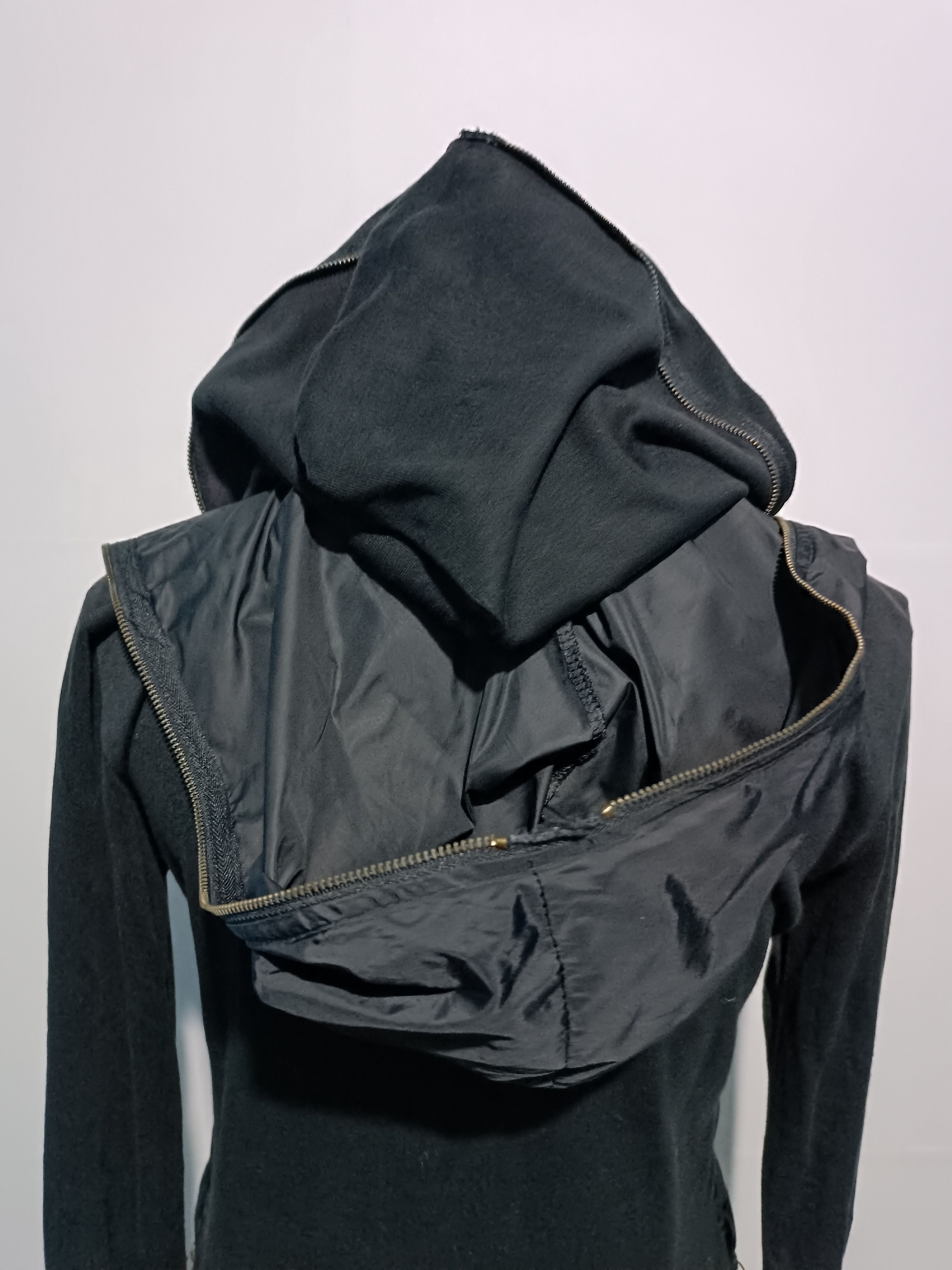 Japanese Brand Ganjil Style Fitted Hoodie Cotton with Nylon Size ONE SIZE - 7 Thumbnail
