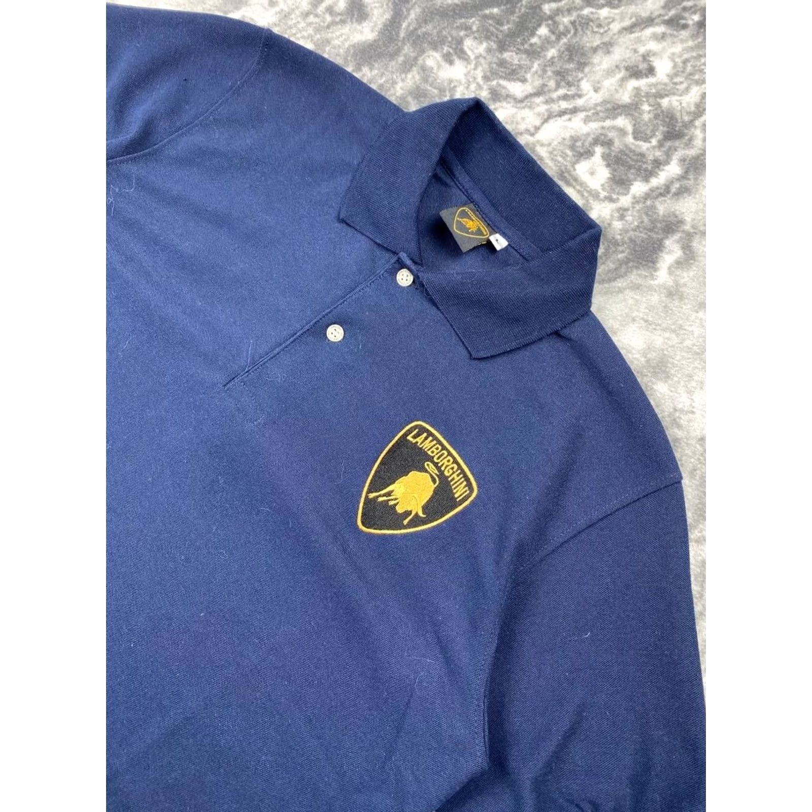 Lamborghini VINTAGE Lamborghini Polo Shirt Big Logo Men Size L Blue Size US L / EU 52-54 / 3 - 3 Thumbnail