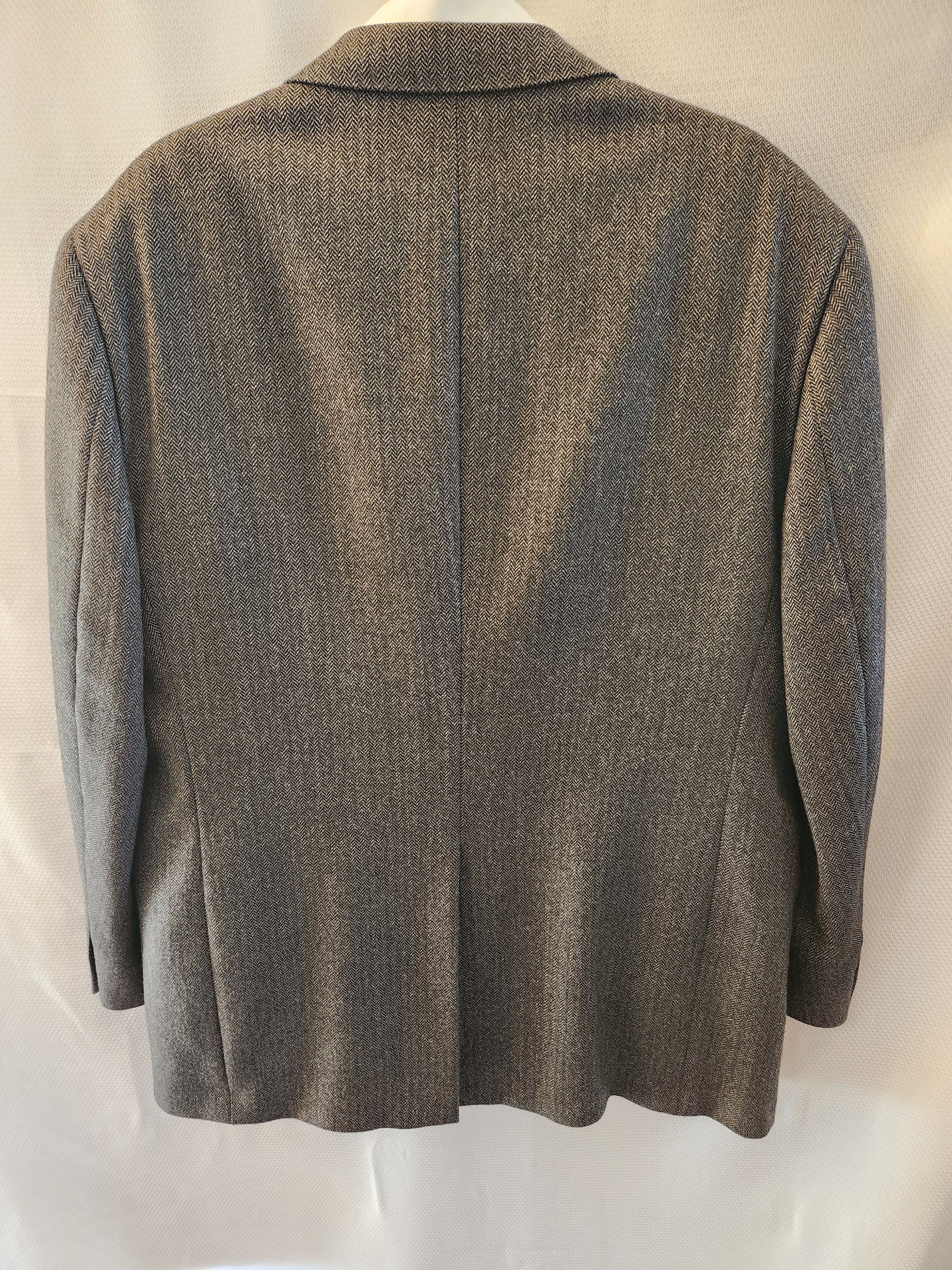 Austin Reed NWOT 100% Wool Men's Gray Herringbone Blazer Size 46R - 2 Thumbnail