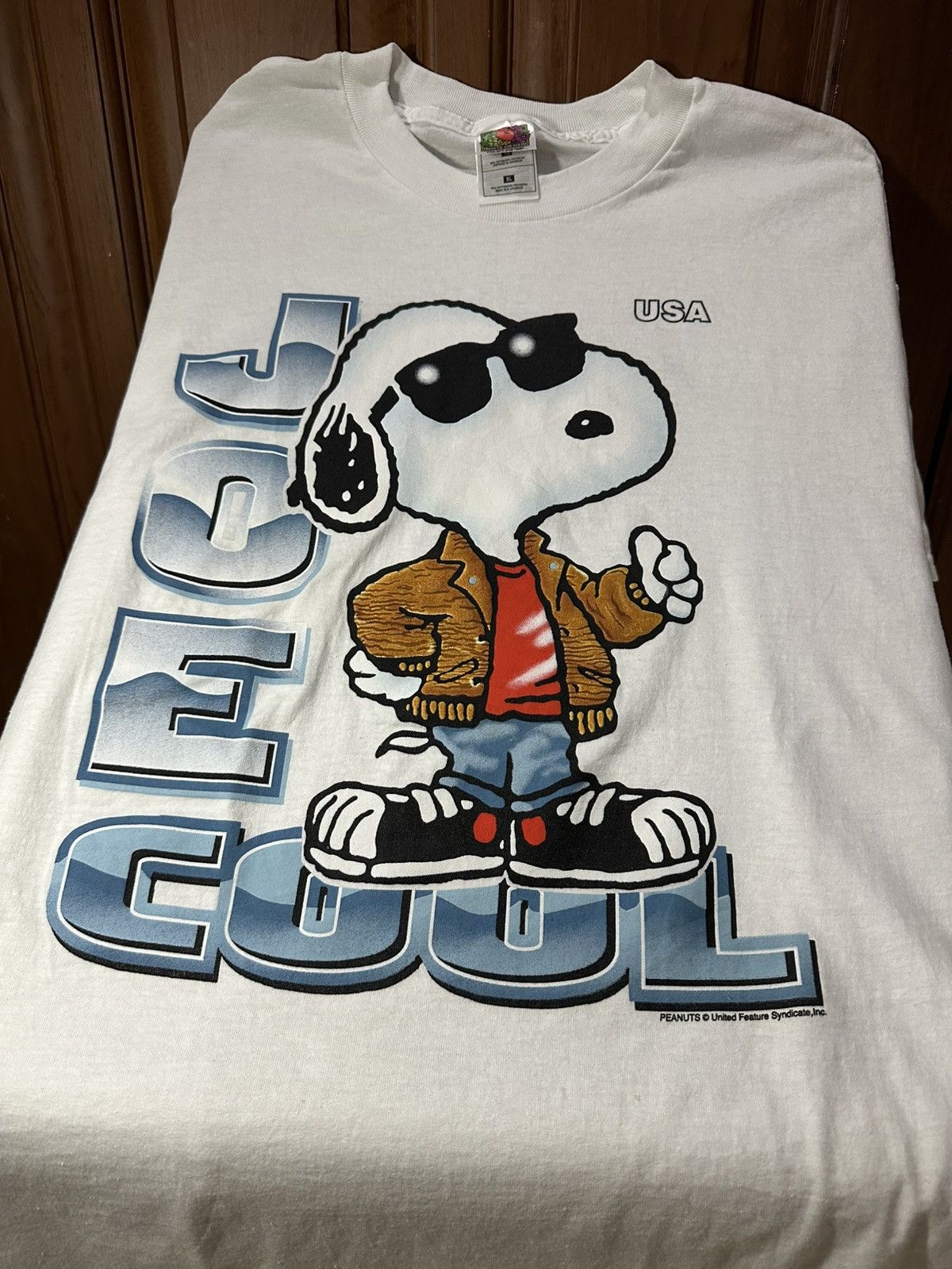 Cartoon Network Vintage 90s Peanuts Snoopy Joe Cool Size US XL / EU 56 / 4 - 1 Thumbnail