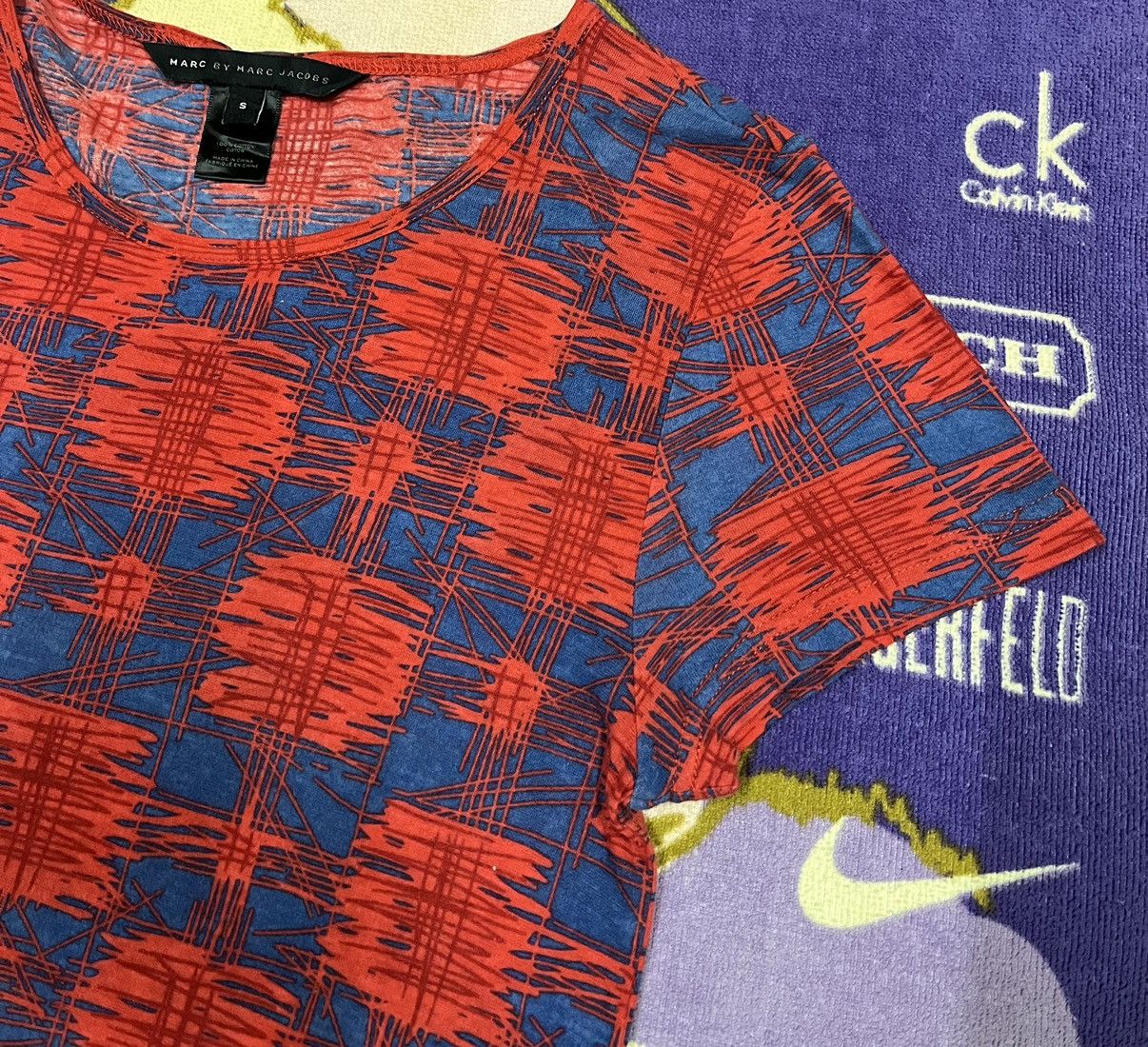 Designer MARC JACOBS Lipstick Red Multicolor Shirt Size S / US 4 / IT 40 - 3 Thumbnail