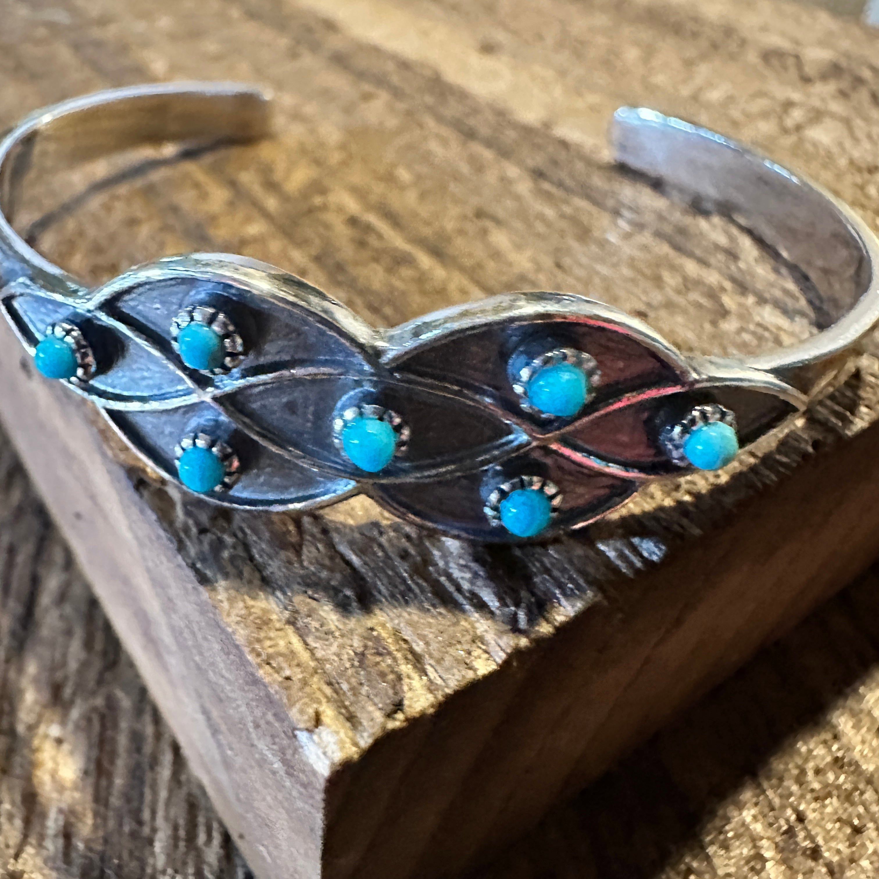 Other Navajo Lucia Turquoise Sterling Silver Stud Earrings - Handc Size ONE SIZE - 5 Thumbnail