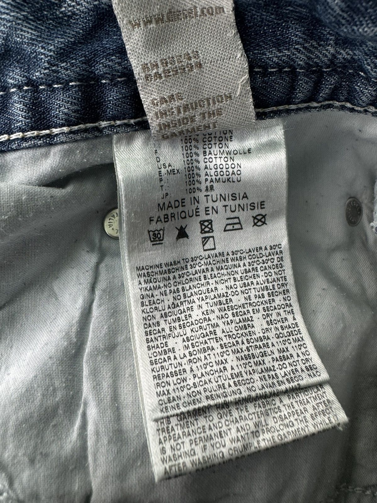 Diesel Crazy Vintage Y2K Diesel Thavar Skinny Destroyed Denim Jeans Size US 31 - 25 Thumbnail