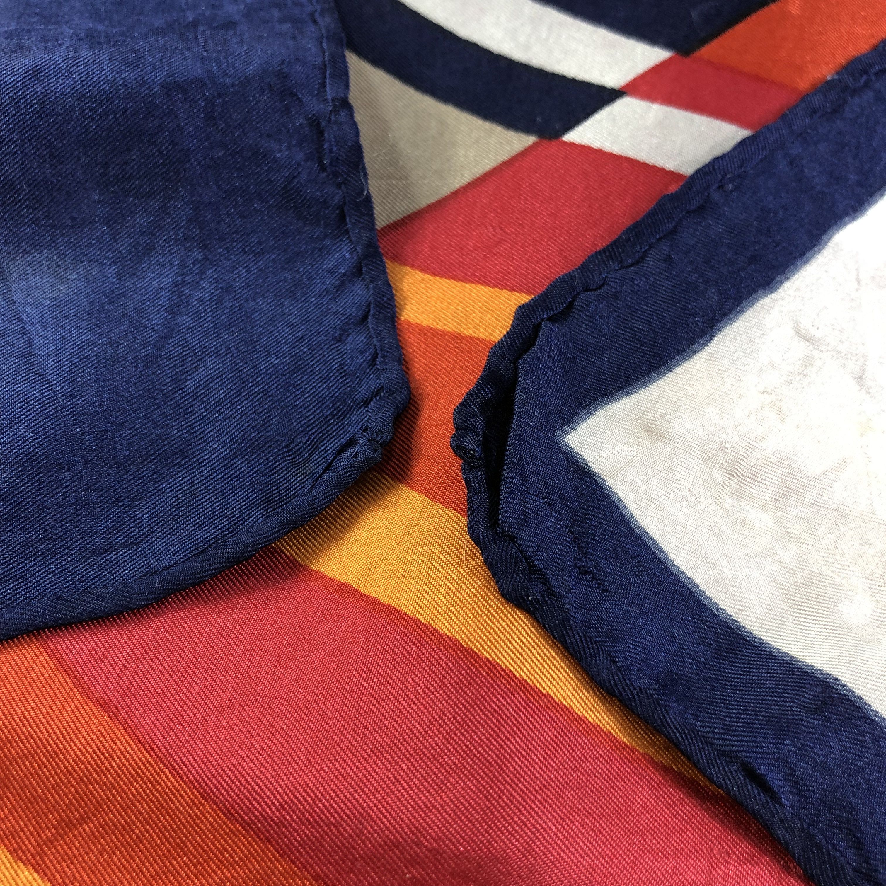 Vintage Vintage Abstract Design Silk Scarf M417 Size ONE SIZE - 3 Thumbnail