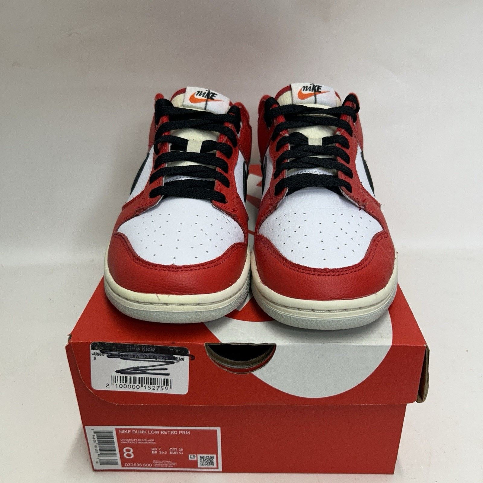 Nike Nike Dunk Low Retro PRM “Split Chicago” DZ2536-600 Size US 8 / EU 41 - 2 Thumbnail