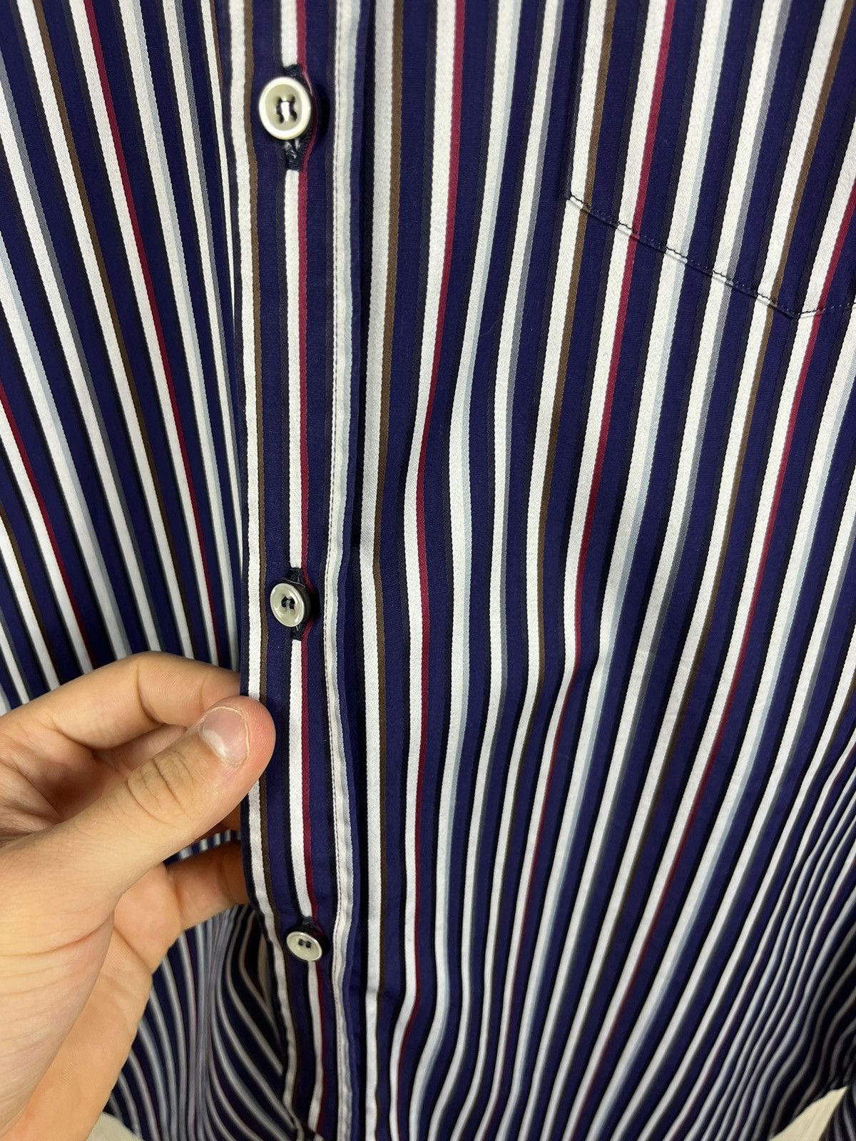 Paul & Shark Paul & Shark striped shirt with pocket logo casual Italy Size US M / EU 48-50 / 2 - 11 Thumbnail