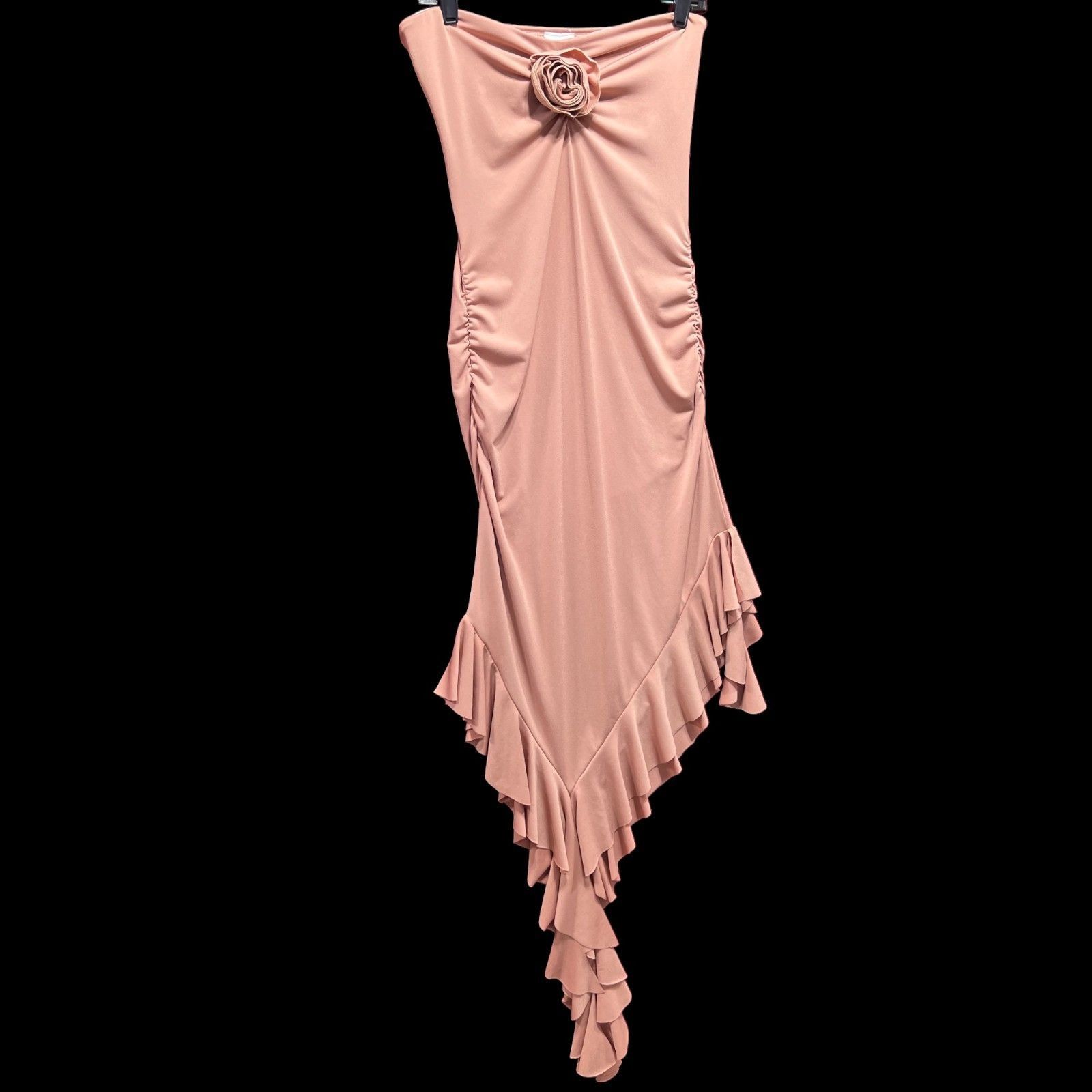 rue21 Rue 21 - Women's Pregnant Ruffled Asymmetrical Strapless Dre Size L / US 10 / IT 46 - 15 Thumbnail