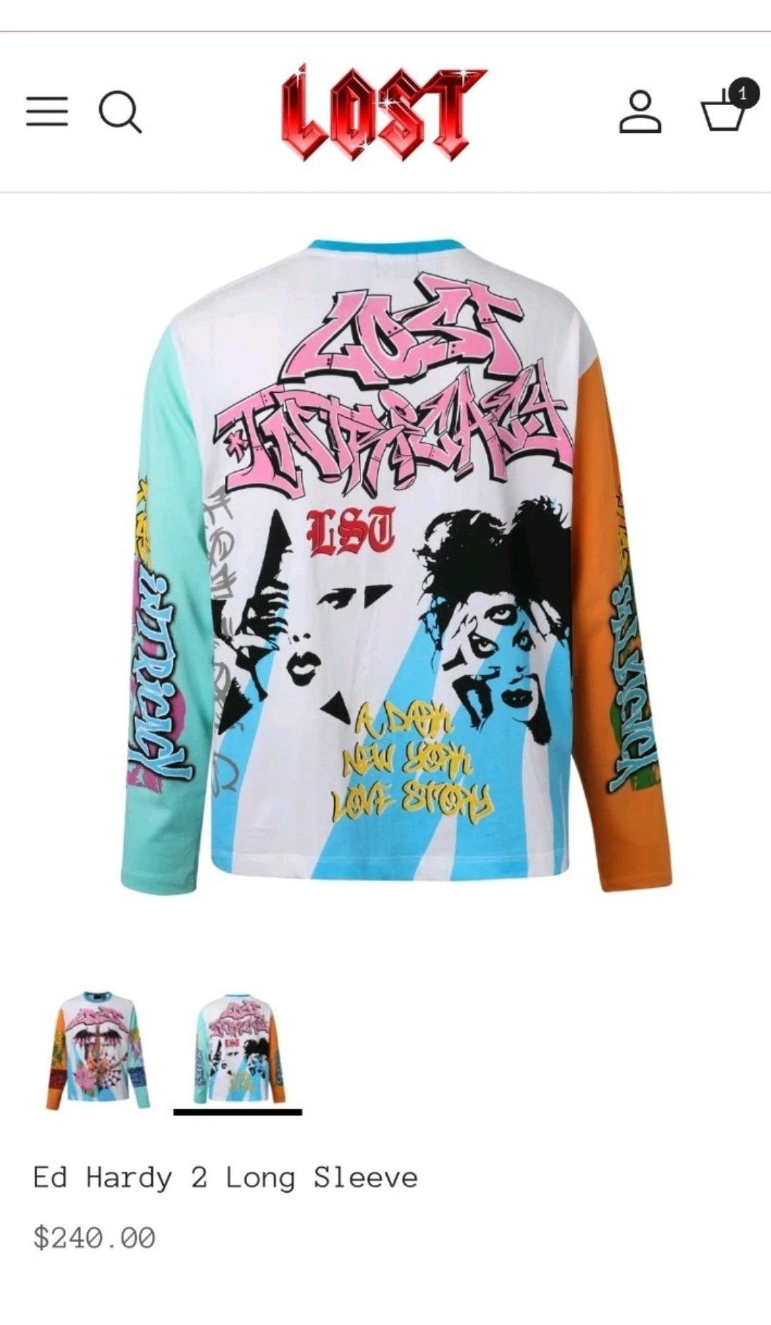 LOST INTRICACY Lost Intricacy ED Hardy 2 Longsleeve Size US S / EU 44-46 / 1 - 2 Thumbnail