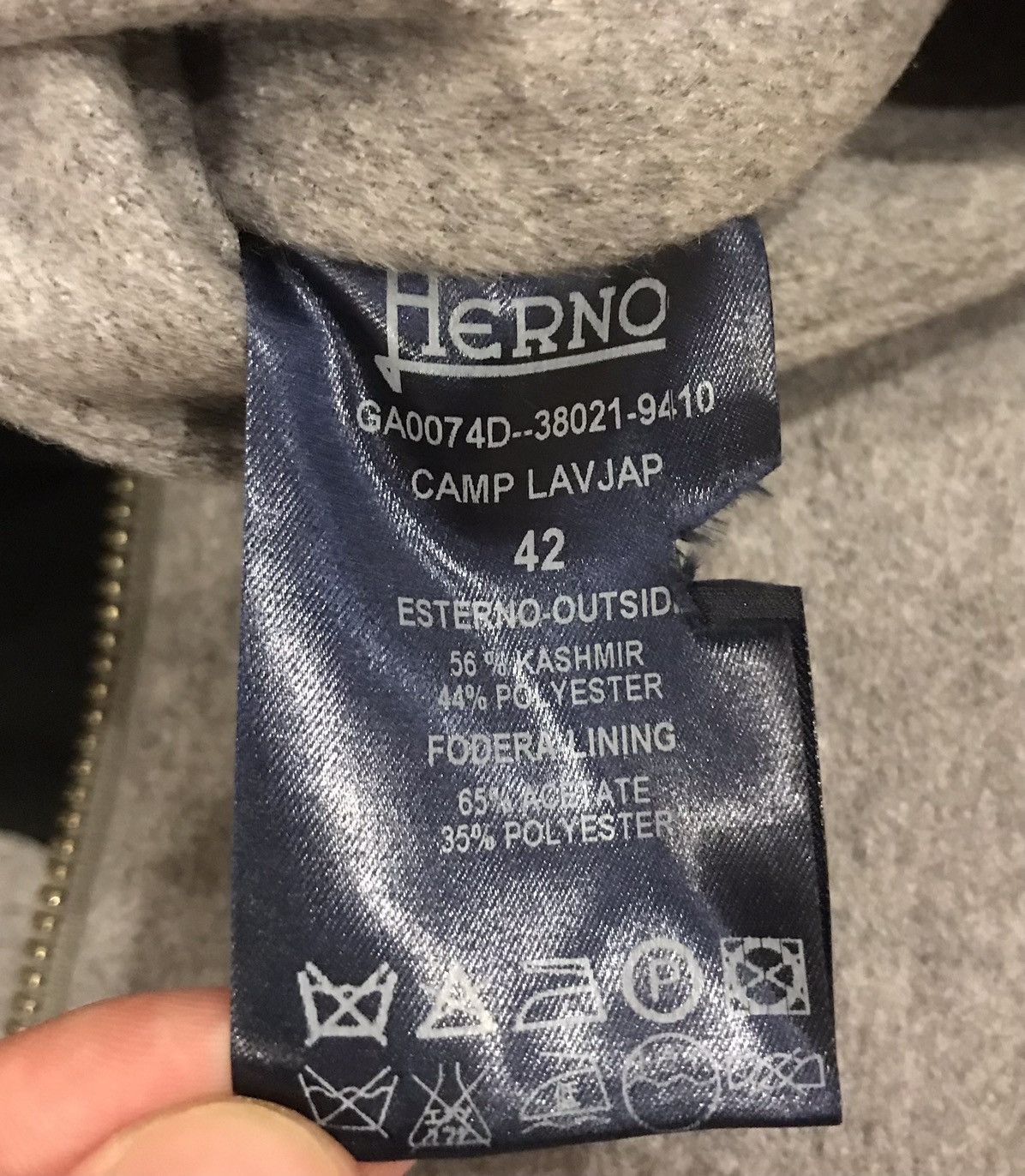 Herno Herno Women's Cashmere Zip Jacket Coat 42 Gray GA0074D Size M / US 6-8 / IT 42-44 - 9 Thumbnail