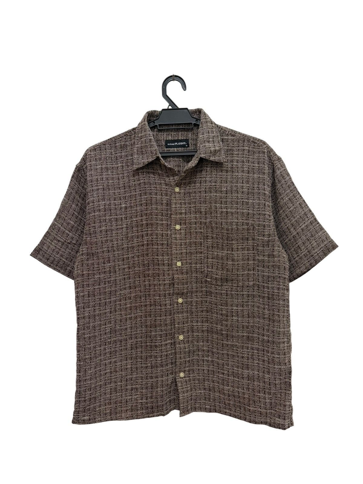 Playboy VINTAGE MAIAMI PLAYBOY MULTI TONAL CROSS HATCH WOVEN SHIRT Size US M / EU 48-50 / 2 - 1 Thumbnail