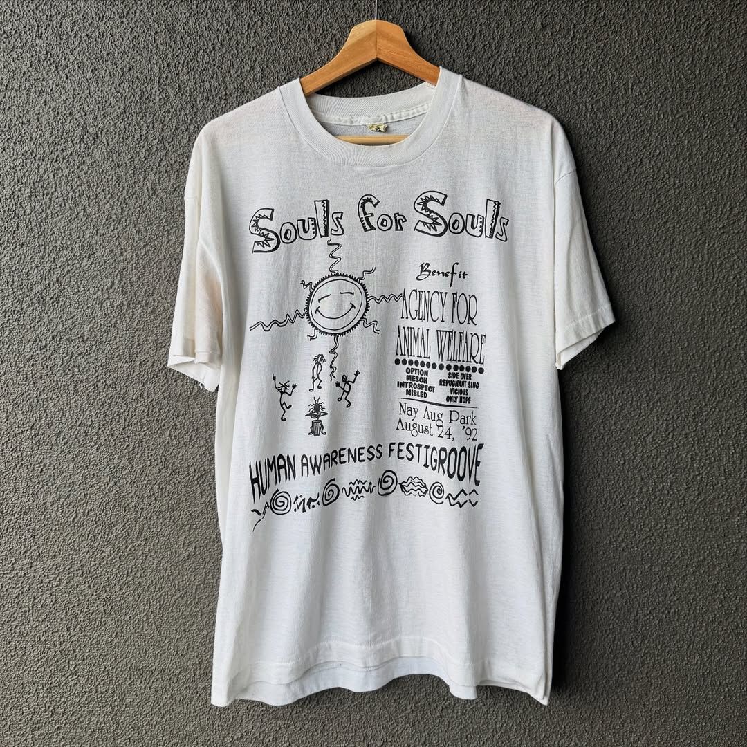 Vintage 1992 Souls for Souls Concert Vintage T-Shirt Size US M / EU 48-50 / 2 - 1 Thumbnail