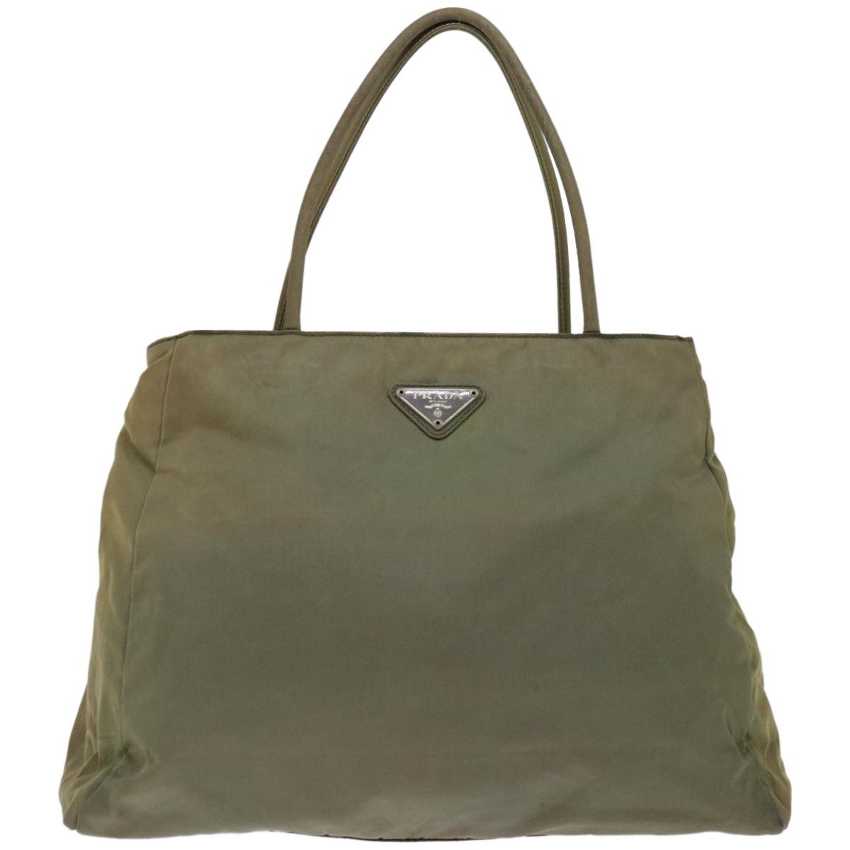 Prada Tessuto Khaki Synthetic Tote Bag (Pre-Owned) Size ONE SIZE - 1 Thumbnail