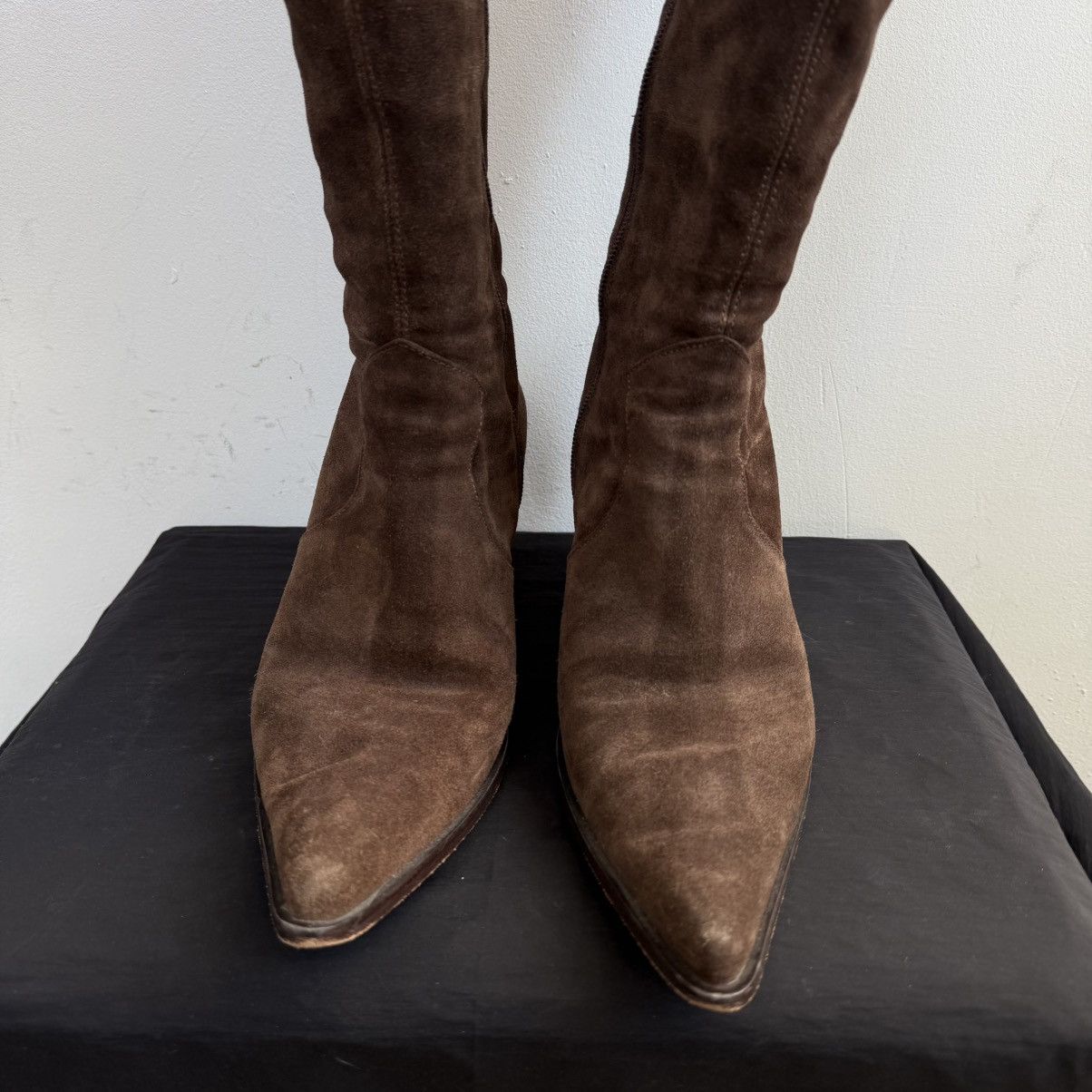 Japanese Brand Vintage Italy Western Brown Suede Boots Size US 10 / IT 40 - 6 Thumbnail