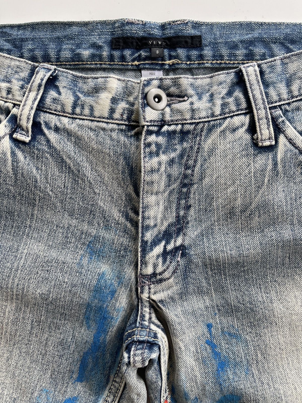 Japanese Brand Yevs Japan Flame Paint Denim Streetwear Size 30" / US 8 / IT 44 - 15 Thumbnail