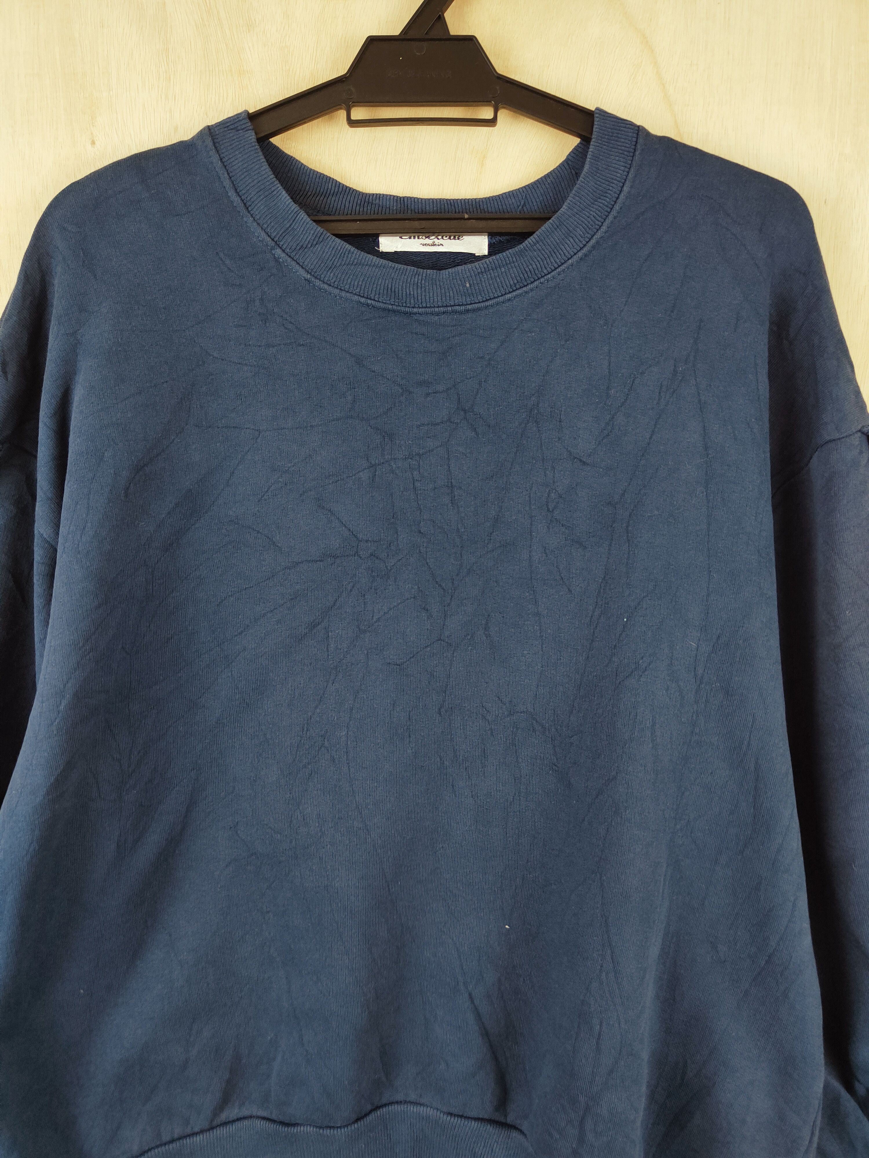Vintage Avant-garde design 💥 Emsexcite Dark Blue Sweatshirts Size M / US 6-8 / IT 42-44 - 2 Thumbnail