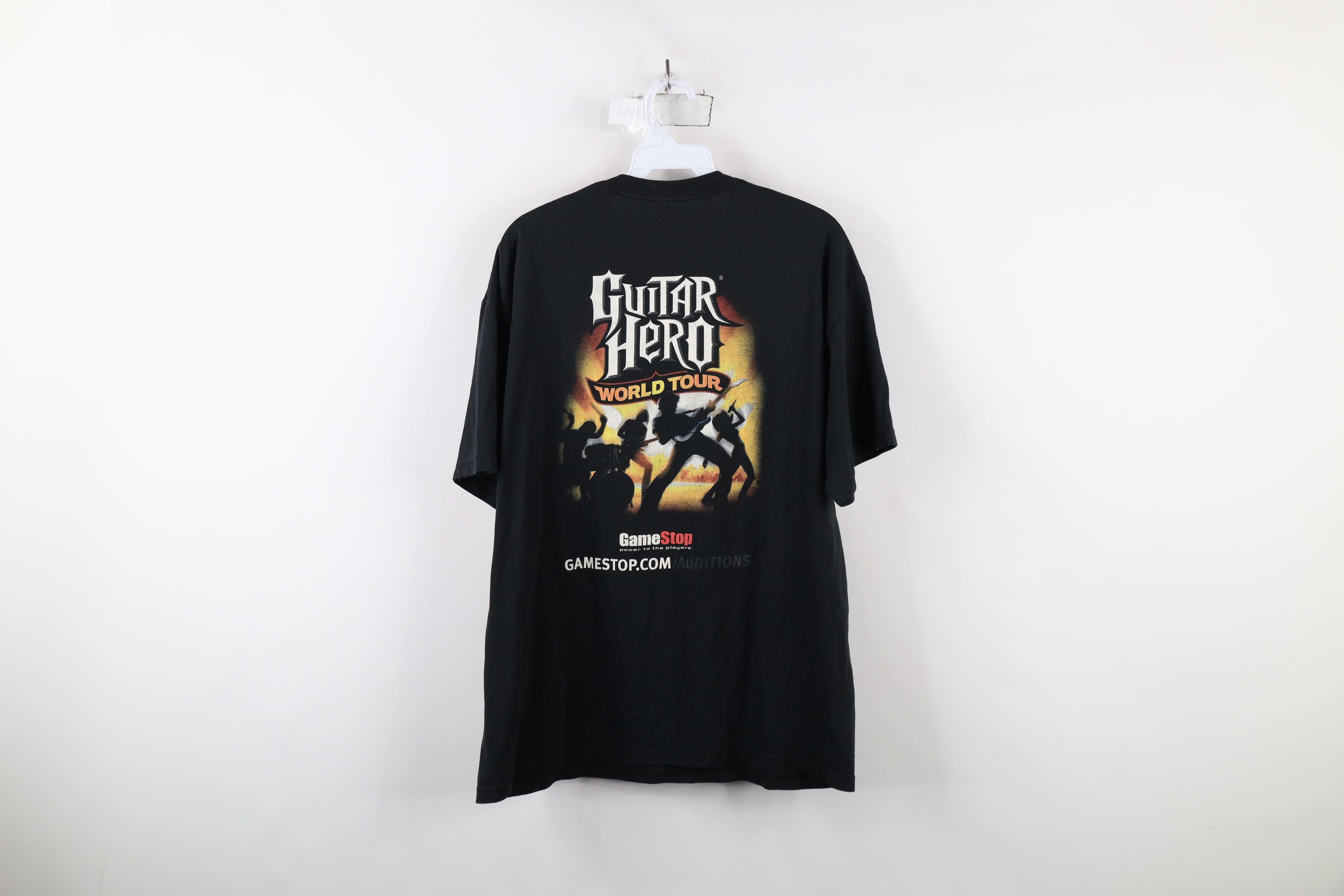Hanes × Vintage Vintage Y2K GameStop Guitar Hero World Tour Game T-Shirt Size US L / EU 52-54 / 3 - 11 Thumbnail