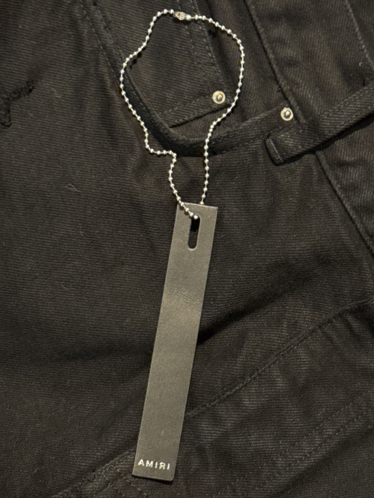 Amiri Amiri Black Staggered Straight Jeans Size US 32 / EU 48 - 8 Thumbnail