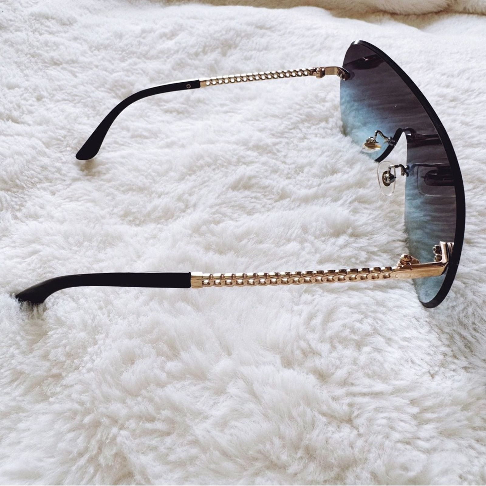 Other Jasmine Clear Blue Sleek Single-Lens Sunglasses Size ONE SIZE - 7 Thumbnail