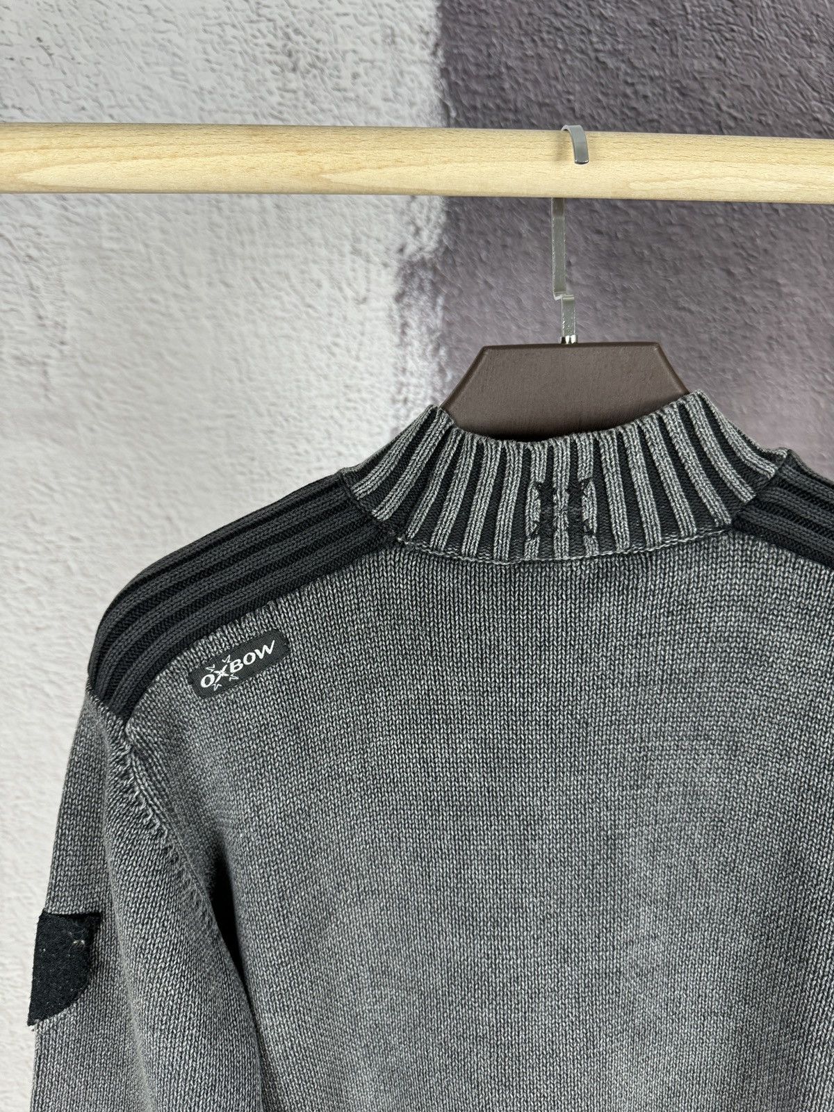 Oxbow Oxbow vintage slim fit grey sweater big logo Size US XL / EU 56 / 4 - 13 Thumbnail