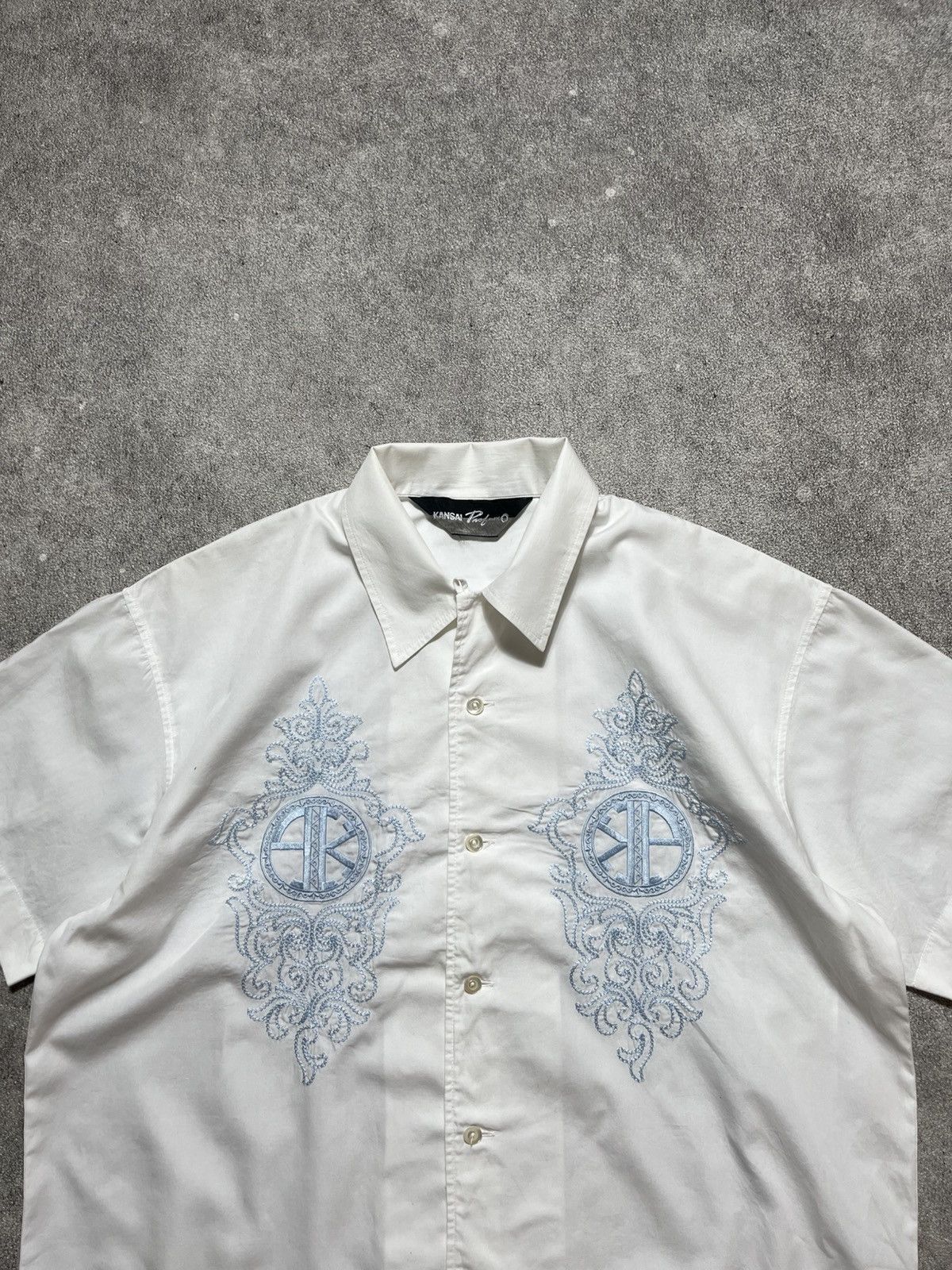 Kansai Yamamoto Vintage Kansai Profumo Short Sleeve Button Shirt Size US M / EU 48-50 / 2 - 4 Thumbnail