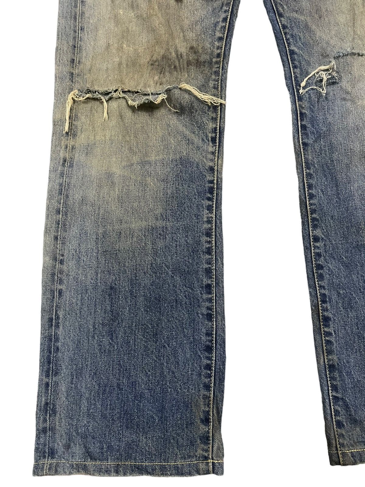 Uniqlo Vintage Japanese Uniqlo Selvage Blue Wash Distressed Jeans Size US 32 / EU 48 - 6 Thumbnail