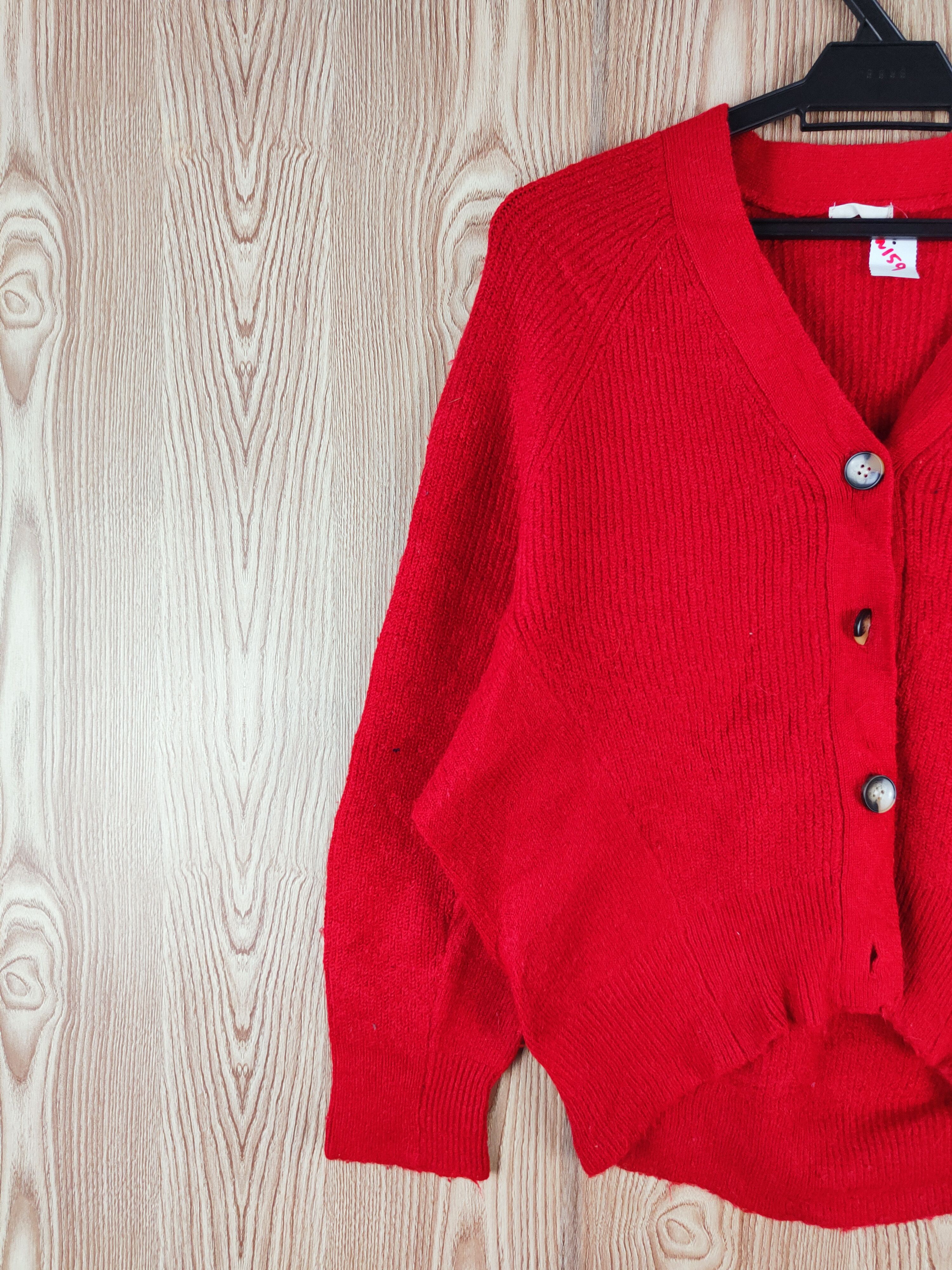 GU GU Red Knitwear Cardigan #W159 Size S / US 4 / IT 40 - 5 Thumbnail