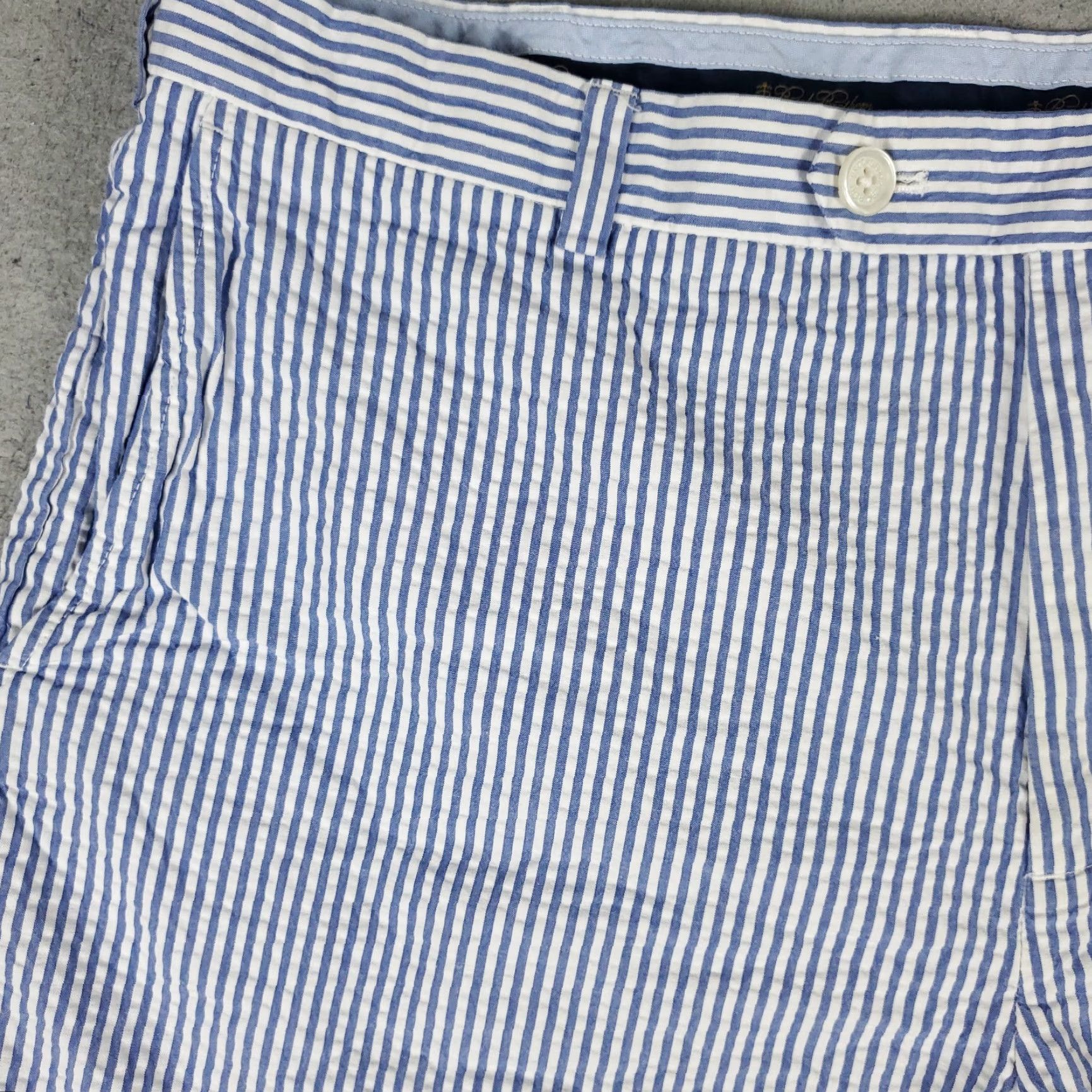 Brooks Brothers VINTAGE Brooks Brothers Men's Chino Shorts Size 40 Blue Stripe Flat Front Cotton Summer Size US 40 / EU 56 - 2 Thumbnail