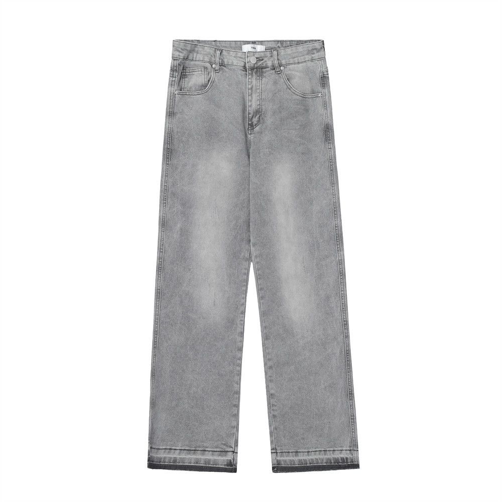 Japanese Brand Men's washed distressed frayed jeans Size US 32 / EU 48 - 1 Thumbnail