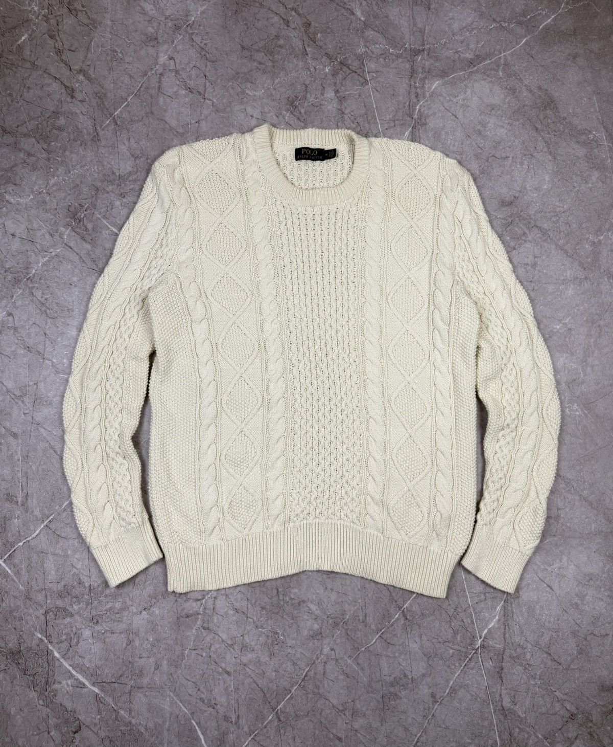 Polo Ralph Lauren Polo Ralph Lauren Heavyweight Cable Knit Cotton Sweater Size US M / EU 48-50 / 2 - 2 Thumbnail