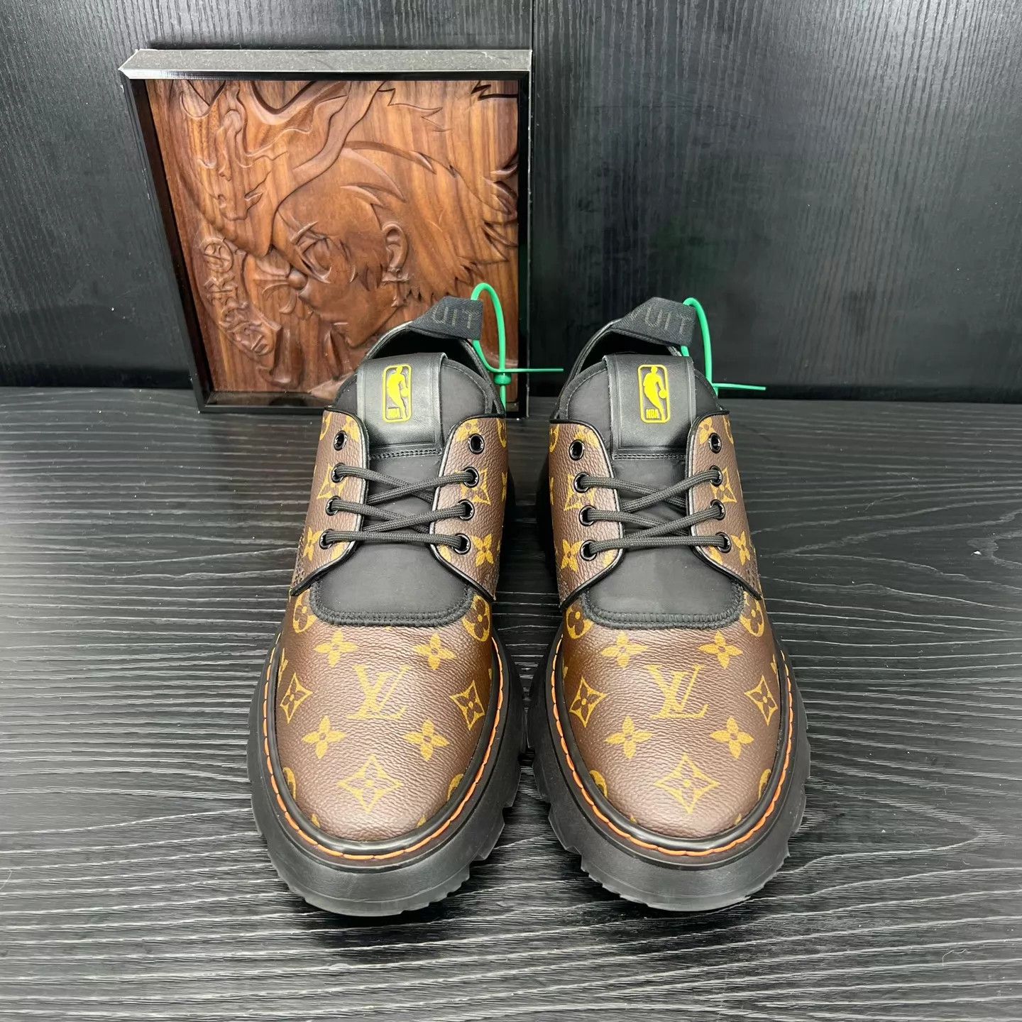 Louis Vuitton LV x NBA Bold Print Leather Kicks 41.5 (7.5) MINT Size US 8.5 / EU 41-42 - 8 Thumbnail