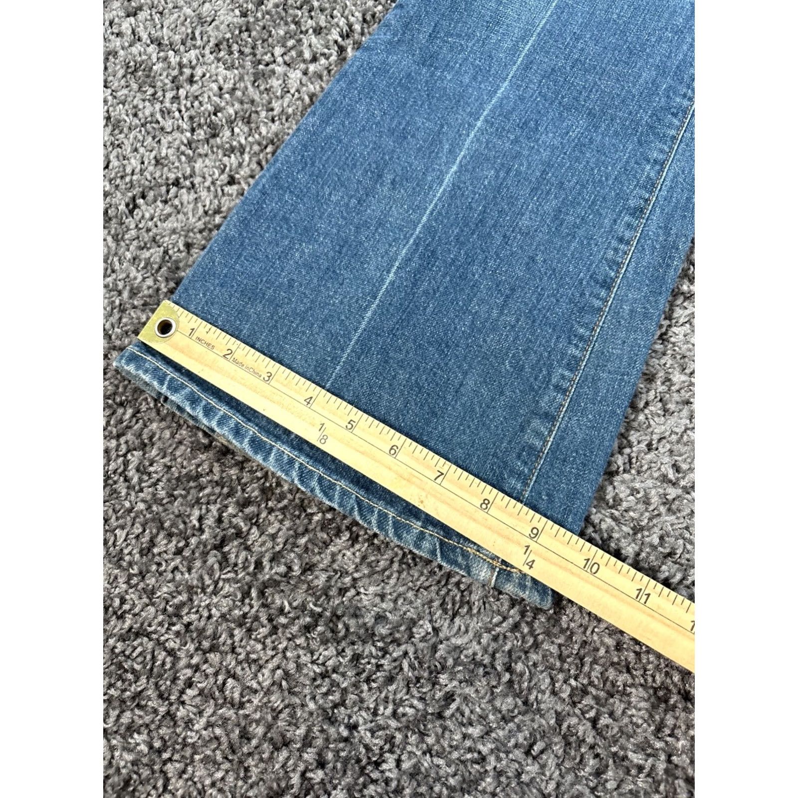 Citizens Of Humanity Citizens of Humanity Jeans Womens 29x33 Ingrid Low Waist Flare Stretch Western Bootcut Denim Blue Bohemian Distressed USA Size 29" - 3 Thumbnail