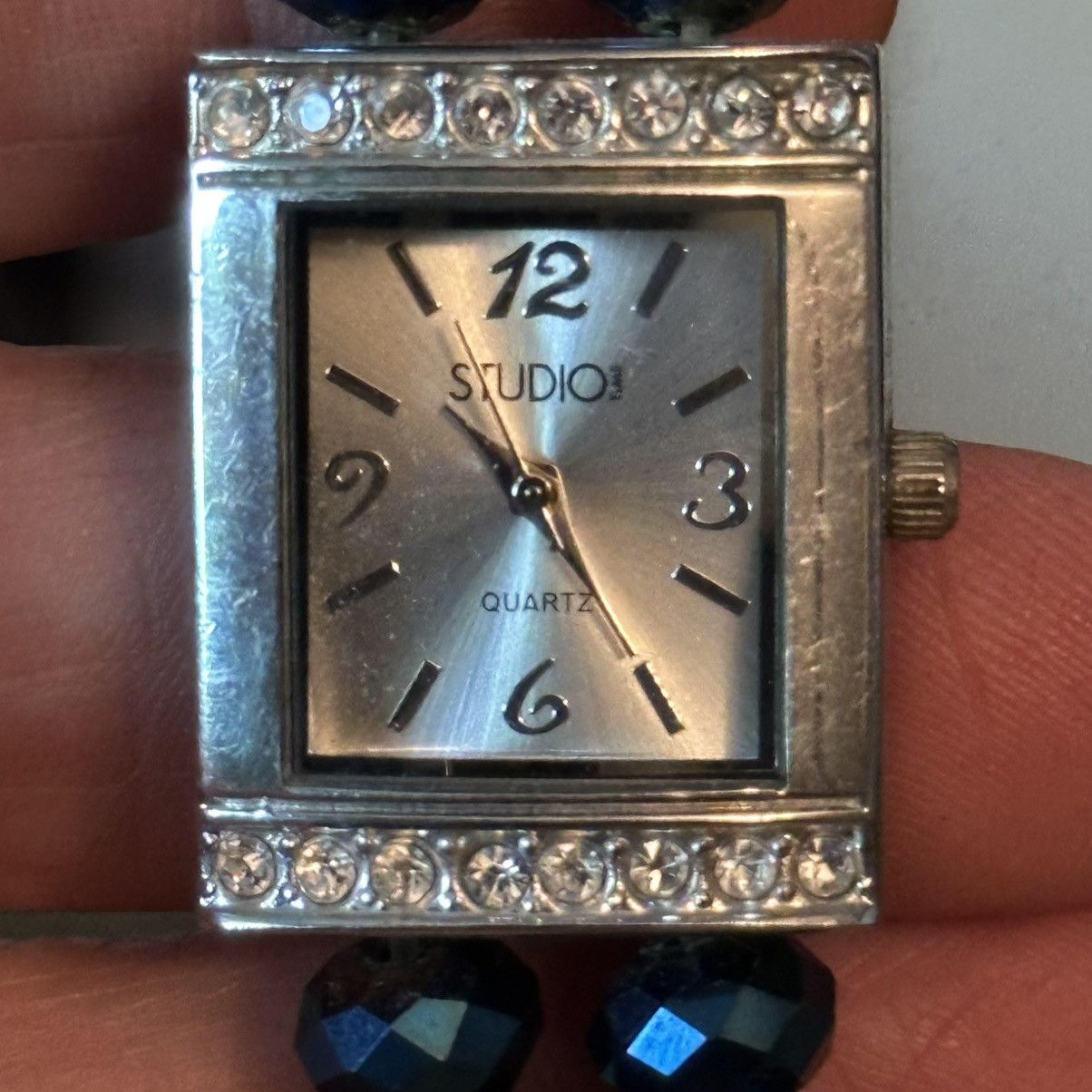 Other Studio Time blue crystal bead stretch band watch Size ONE SIZE - 4 Thumbnail