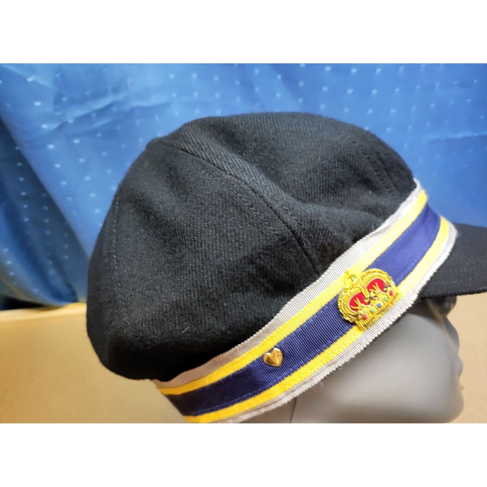 Juicy Couture Juicy Couture Beret Hat Fiddler Yachting Cap Size M Black Lined Cruise Womens Beret/Casual Hat Size ONE SIZE - 3 Thumbnail