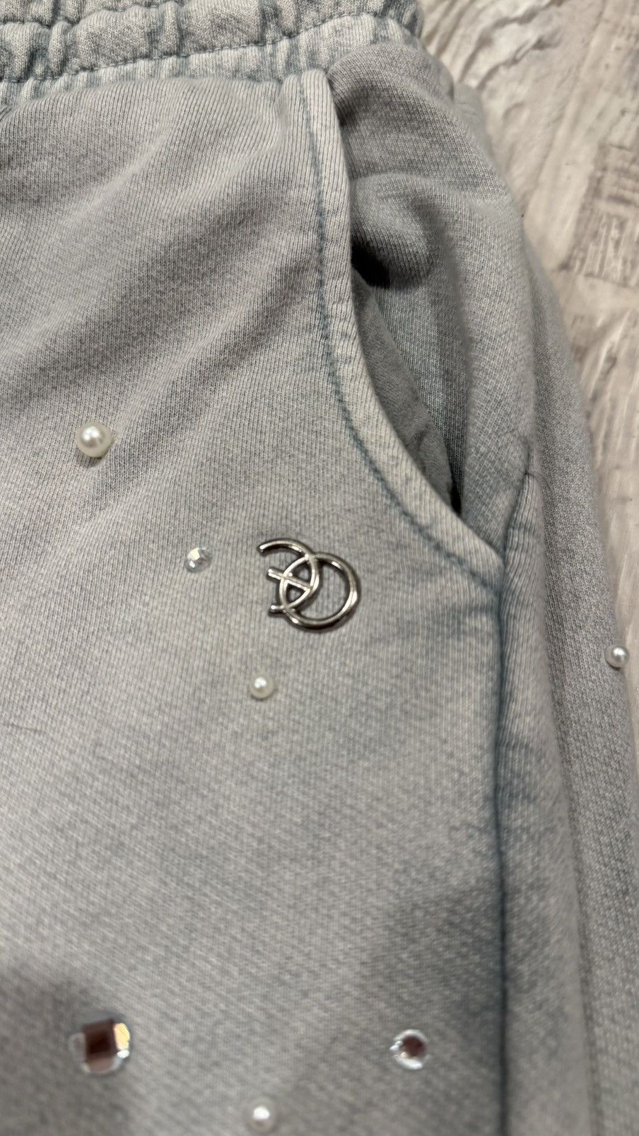 Other Custom Stacked Pearl and Diamond Pants. Size US 32 / EU 48 - 6 Thumbnail