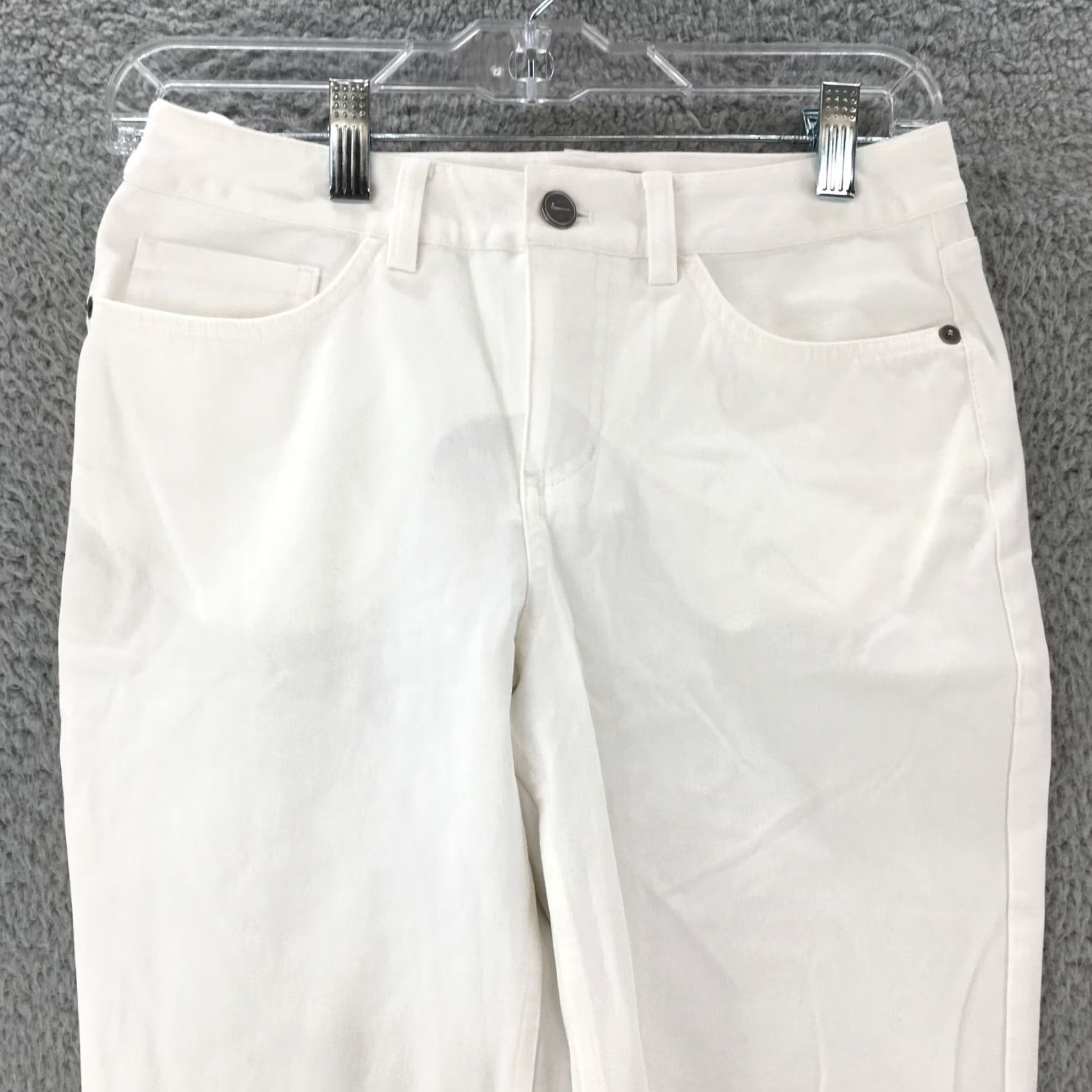 Nike Nike Dri Fit Skinny Jeans Womens White Mid Rise Zip Fly Comfort 27 in. Size 27" / US 4 / IT 40 - 2 Thumbnail
