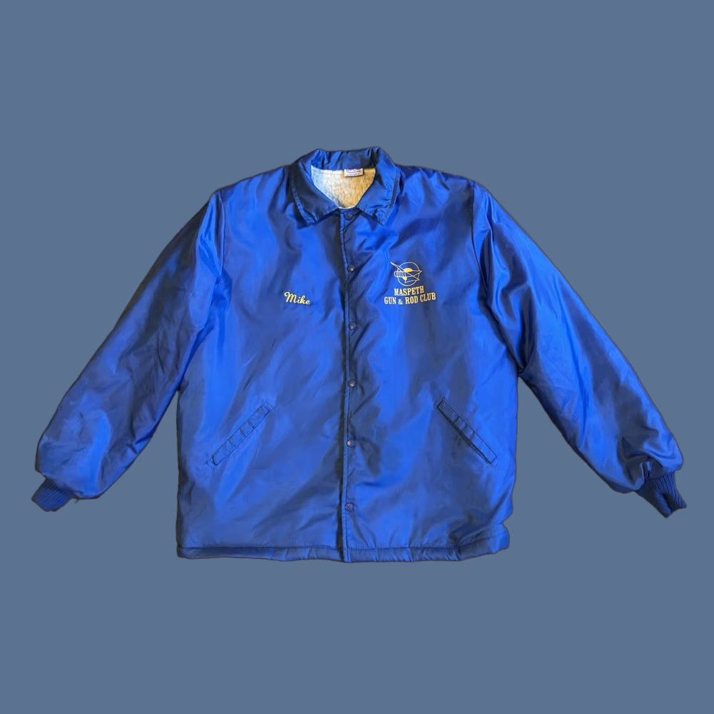 Vintage VINTAGE Maspeth Gun & Rod Club Sherpa Lined Jacket Men’s Large Blue 80s Size US L / EU 52-54 / 3 - 1 Thumbnail