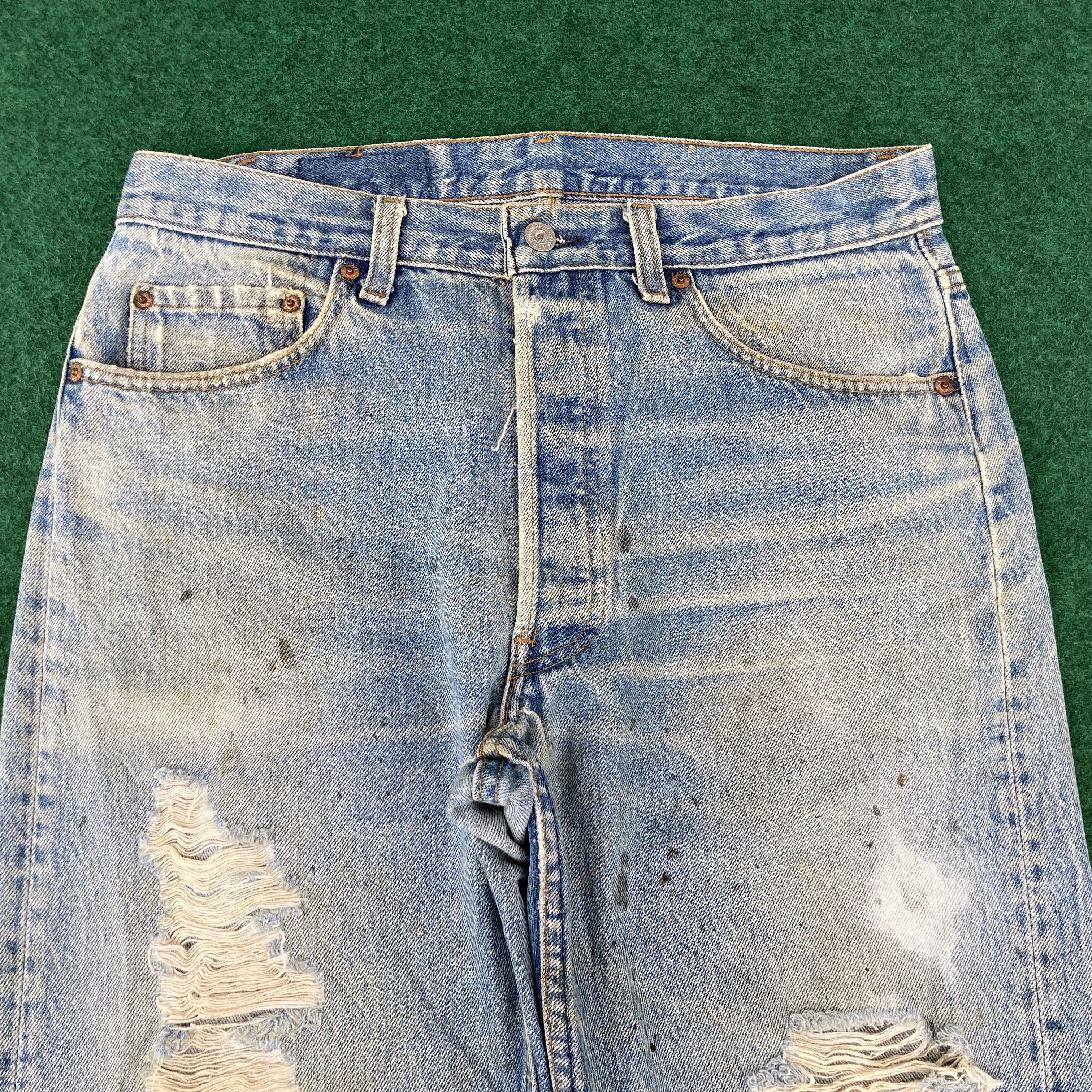 Levi's 31x29 Vintage Levis 501xx Button Fly Blue Denim Jeans Size US 31 - 3 Thumbnail