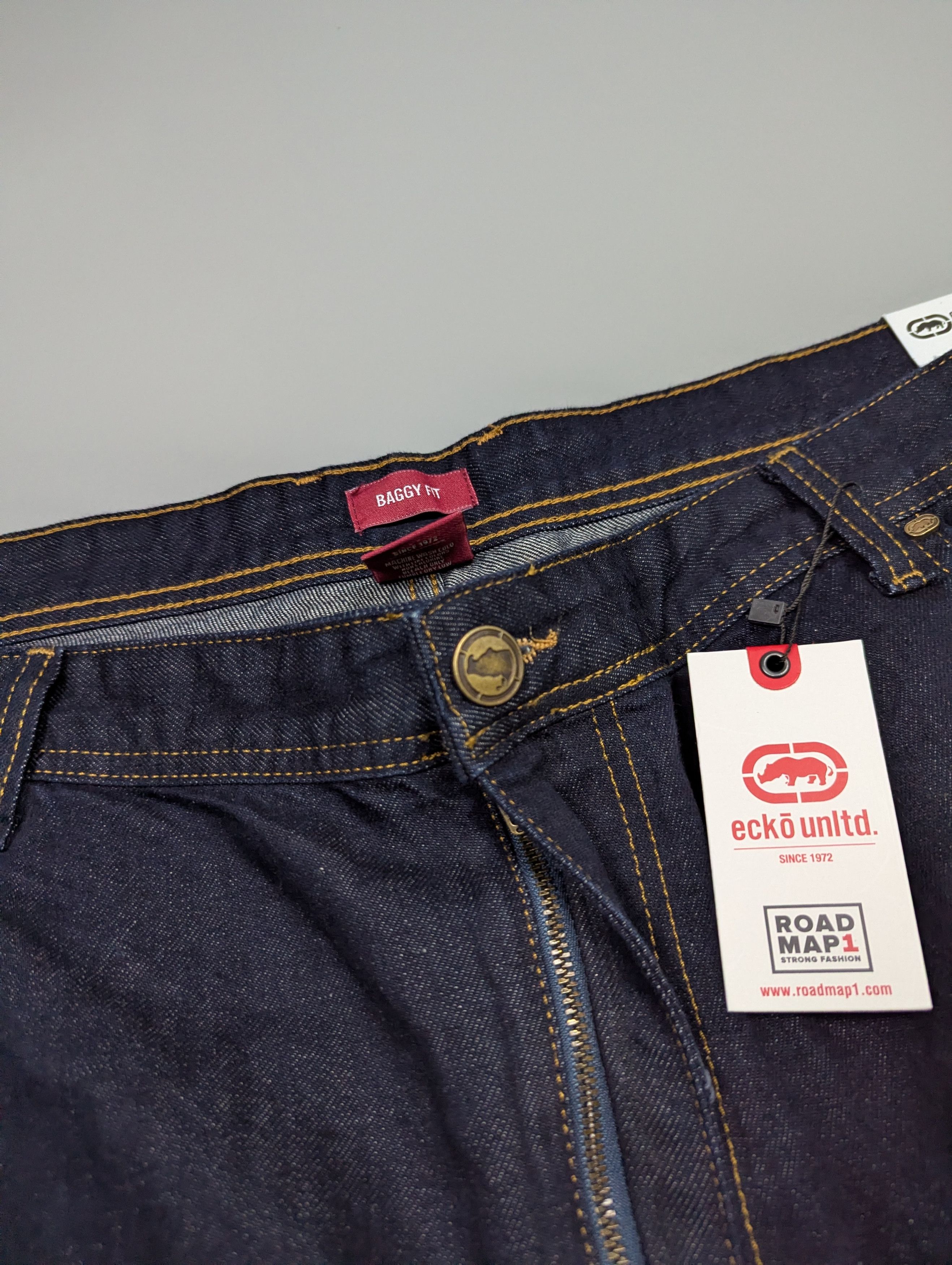 Ecko Unltd. NEW! Y2K Ecko Unltd Baggy Jeans Mens W44 L34 Size US 44 / EU 60 - 18 Thumbnail