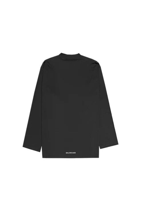 Balenciaga o1mt1gz0924 Long Sleeve T-Shirt in Black Size US M / EU 48-50 / 2 - 2 Thumbnail