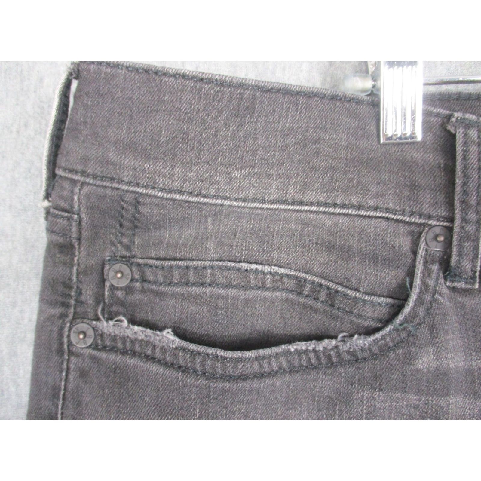 True Religion True Religion Geno Jeans Mens 40x32 Gray Moto Biker Straight Stretch Denim Pants Charcoal Wash Jeans Mens Size US 40 / EU 56 - 4 Thumbnail