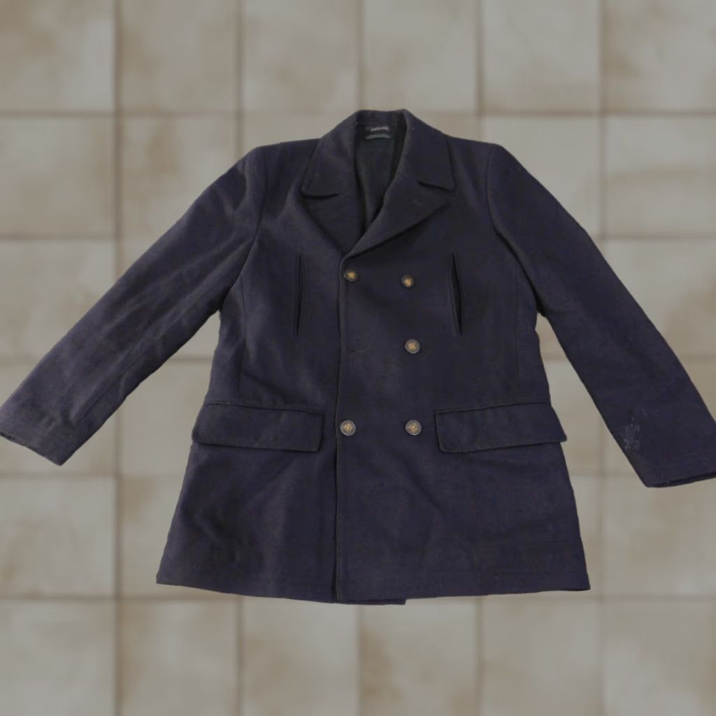 Ralph Lauren VINTAGE Lauren Ralph Lauren Coat Mens 40L Wool Blend Peacoat Button Overcoat Classic Size US XXS / EU 40 - 1 Thumbnail