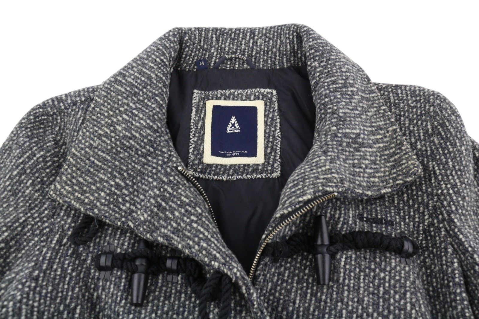 Other M Melange Grey Toggles Wool Blend High Neck Coat 86463 Size M / US 6-8 / IT 42-44 - 5 Thumbnail