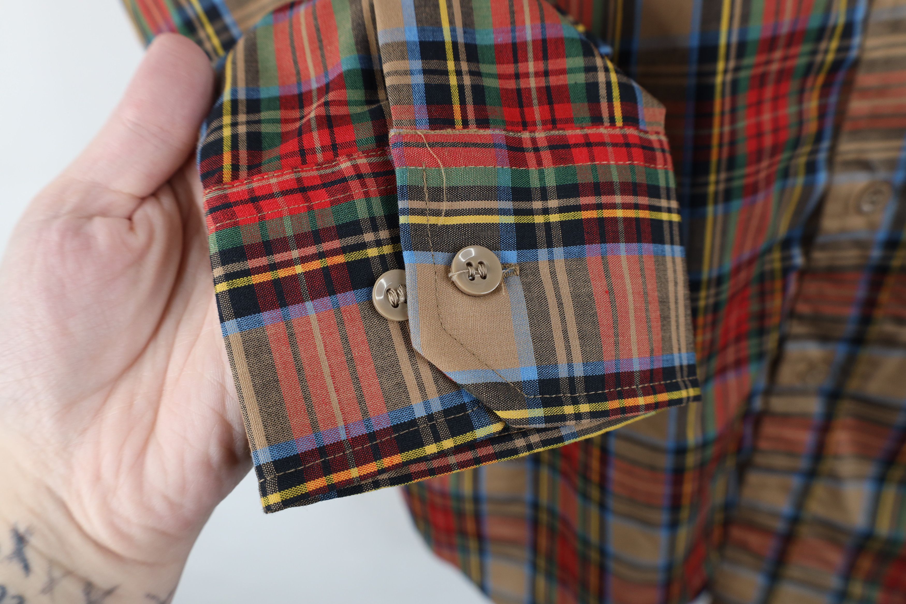 Vintage Deadstock Vintage 70s Streetwear Plaid Collared Button Shirt Size US L / EU 52-54 / 3 - 7 Thumbnail
