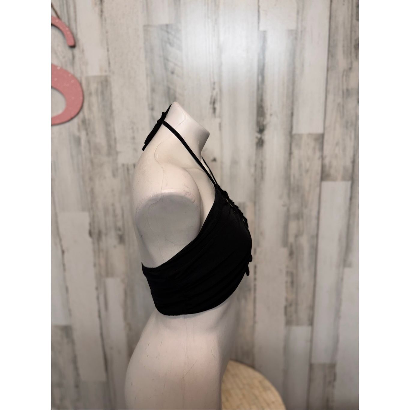 Other HYFVE Black Lace-Up Halter Crop Top Size Small Pink Chateau Size S / US 4 / IT 40 - 4 Thumbnail