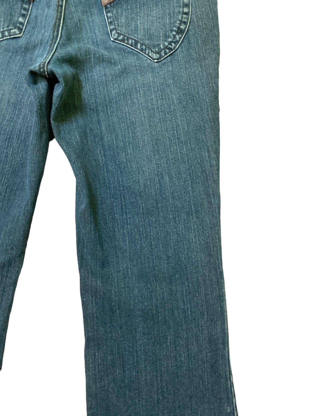 Harley Davidson Flared HARLEY DAVIDSON Leather Boot Cut Denim Jeans Size US 29 - 15 Thumbnail
