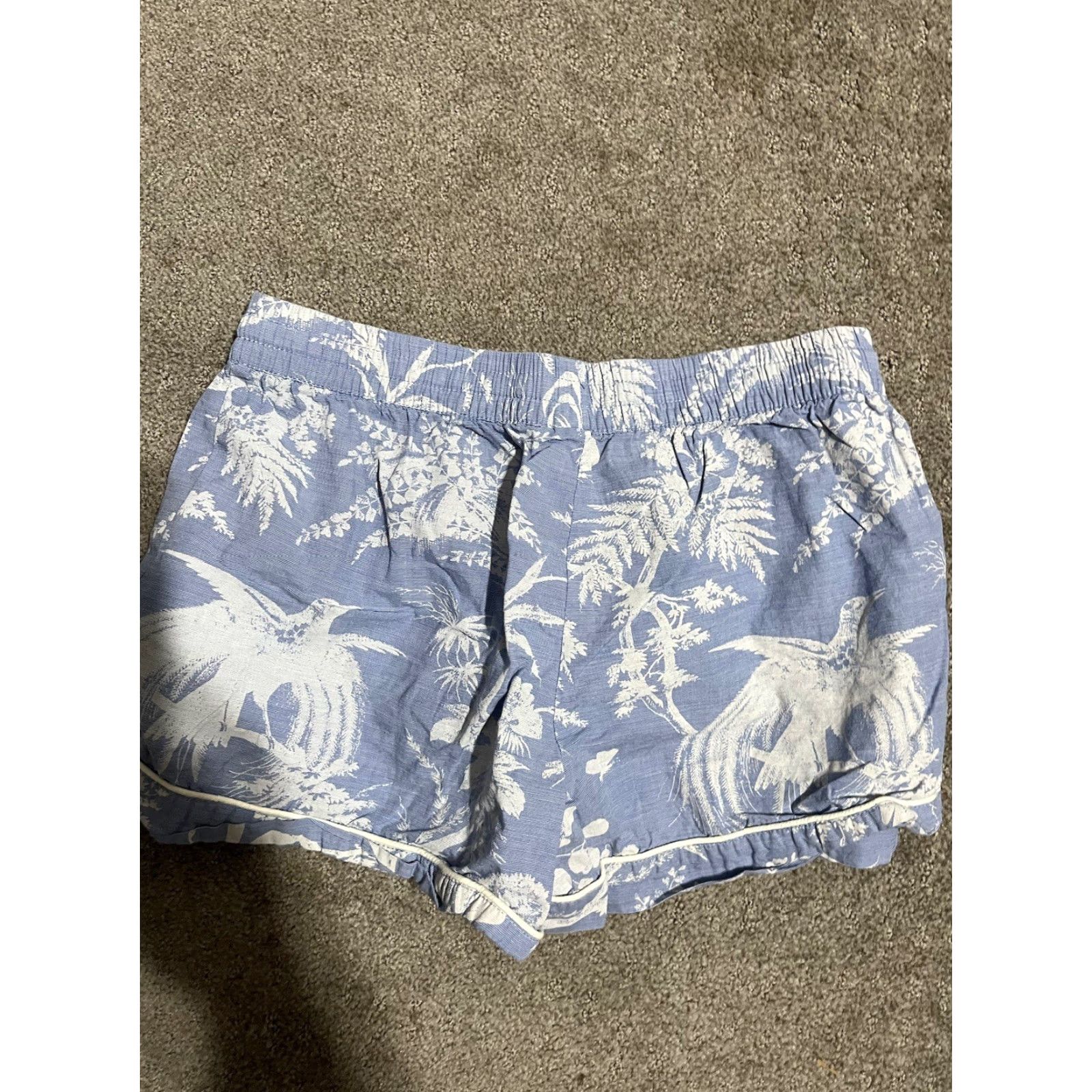 Gap GAP Shirt XS High Rise Flat Front Pockets Light Blue Floral Lightweight Women's XS Floral Print - GAP Size 26" / US 2 / IT 38 - 2 Thumbnail