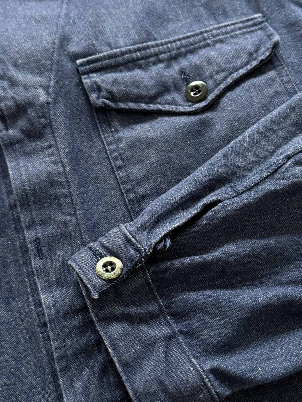 Le Laboureur Vintage 60s French Workwear Denim Sanfor Chore Jacket Size US M / EU 48-50 / 2 - 7 Thumbnail