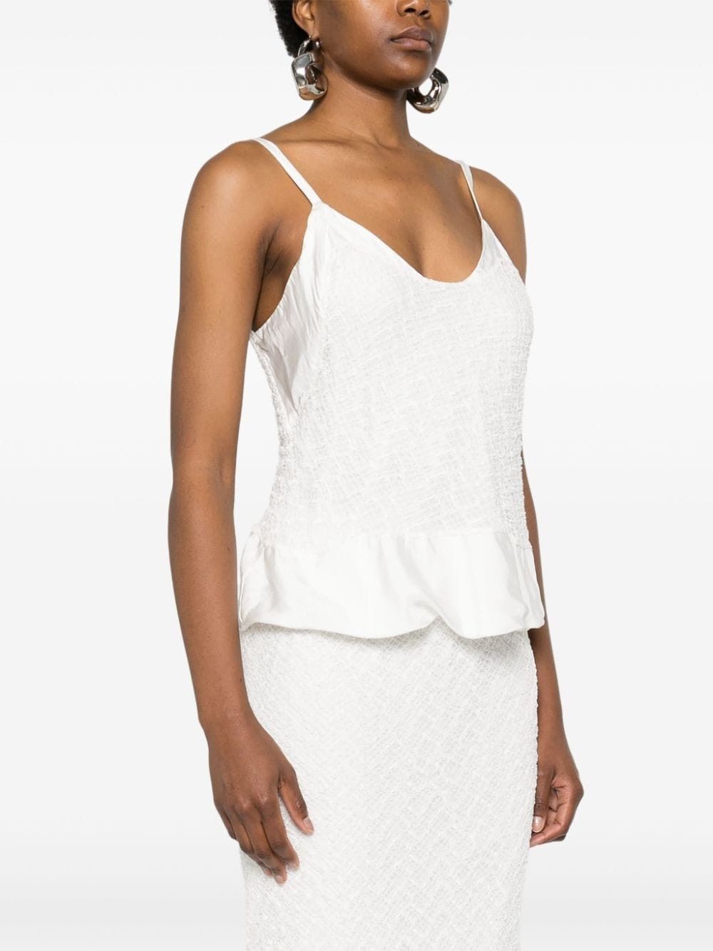 Jil Sander o1y1025 Blouse in White Size M / US 6-8 / IT 42-44 - 2 Thumbnail